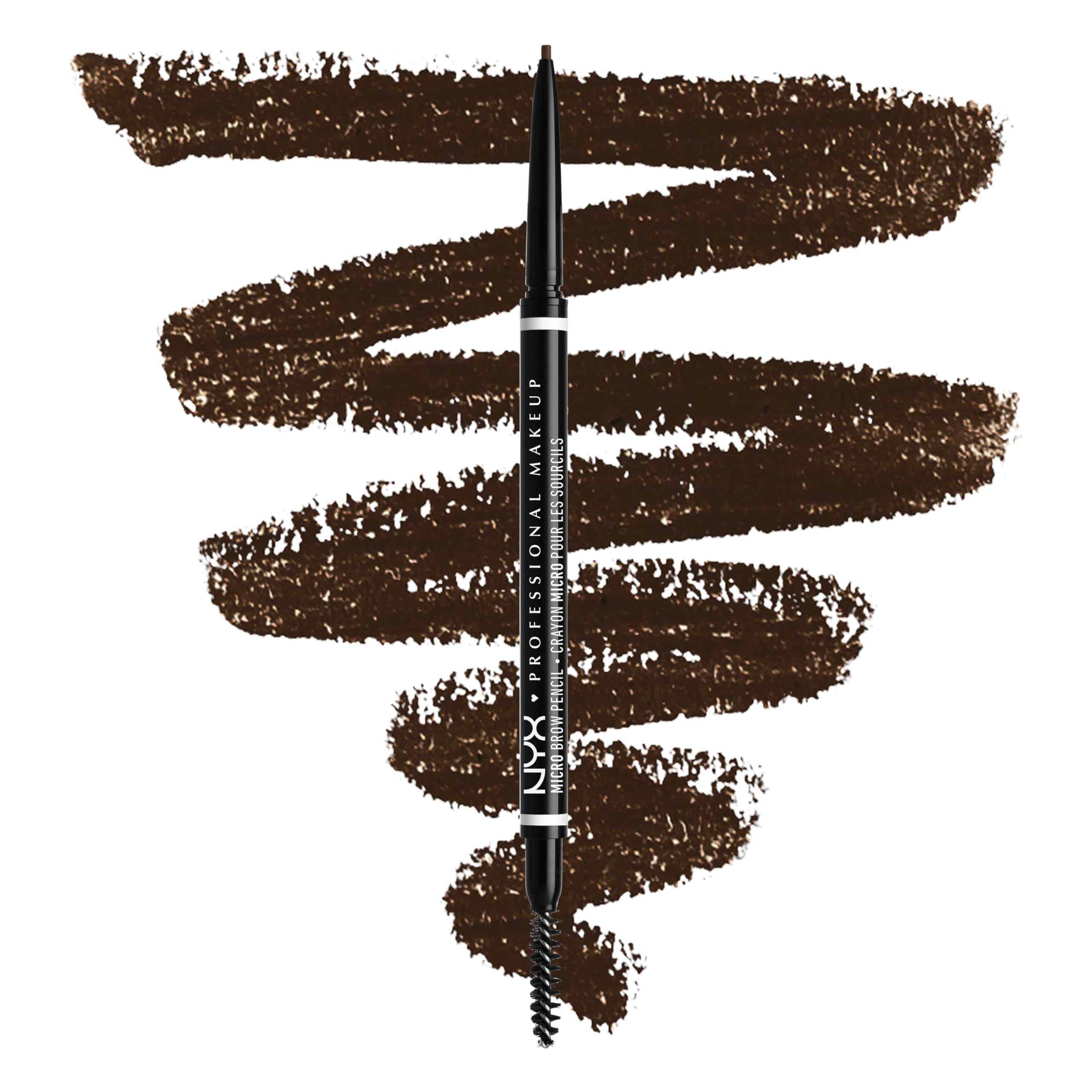 NYX Professional Makeup Micro Brow Pencil - Dual Ended with Spoolie, Vegan Formula, Espresso