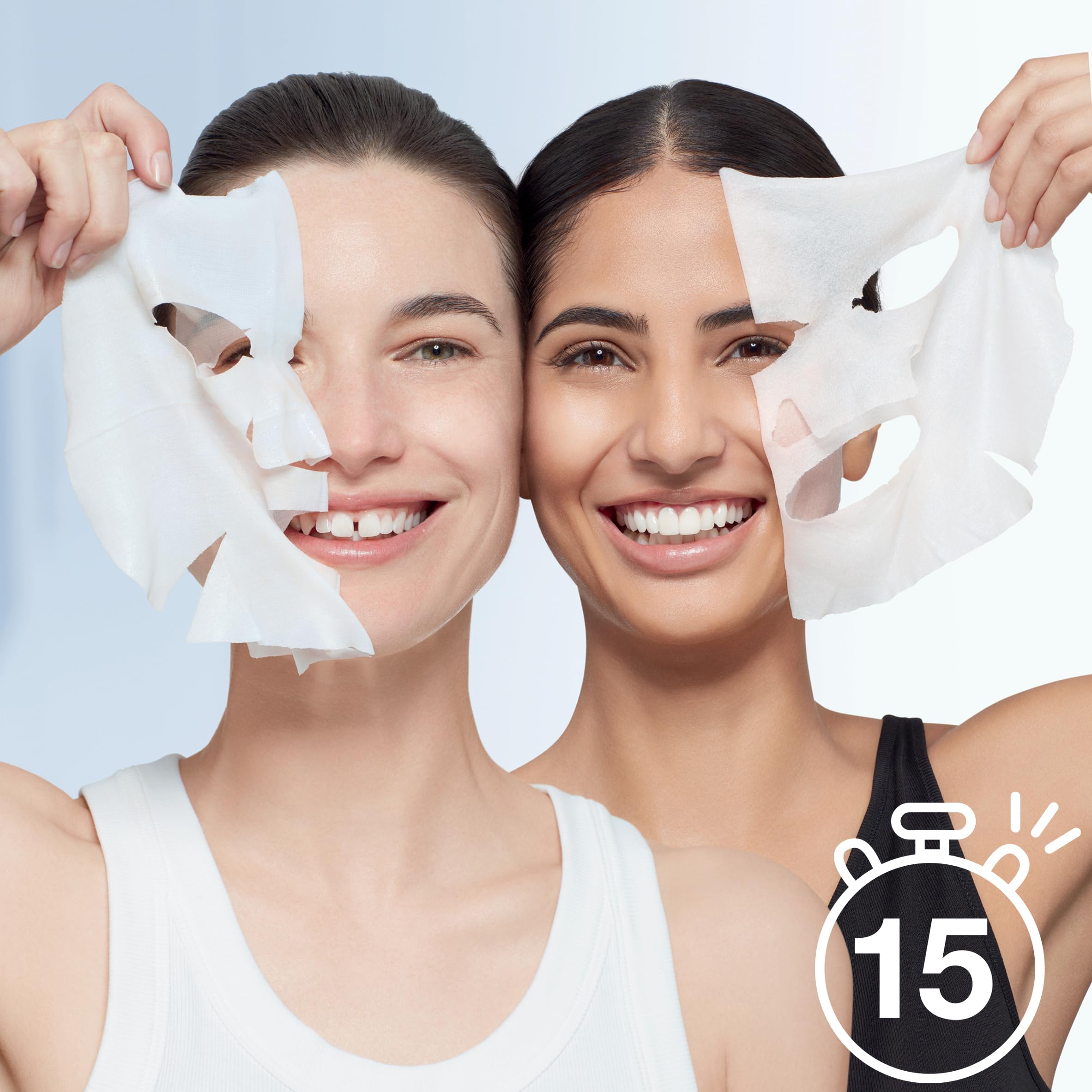 Garnier 12-Piece Sheet Mask Gift Set: Hydrating Face & Eye Masks with Hyaluronic Acid 3
