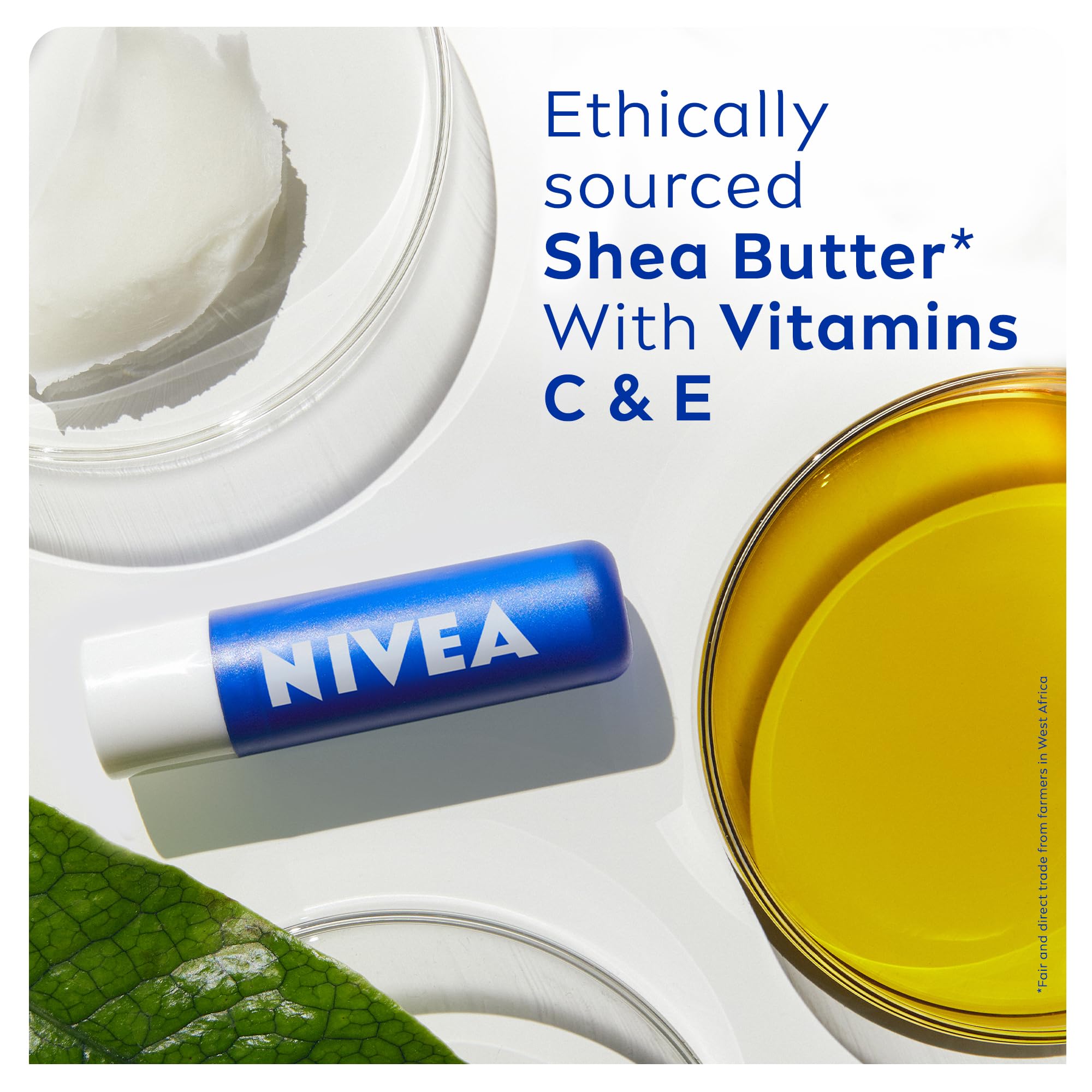 NIVEA Original Care Lip Balm for 24H+ Deep Hydration with Shea Butter & Natural Oils 4