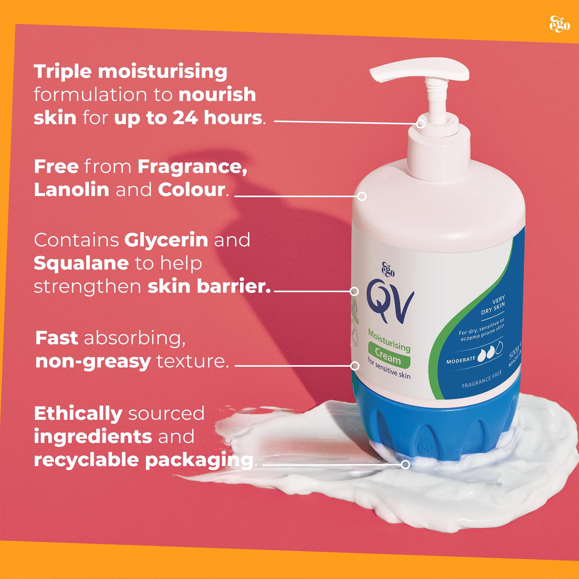 QV Cream with 10% Glycerin: Rich Protective Moisturiser for Sensitive & Dry Skin (1050g) 5