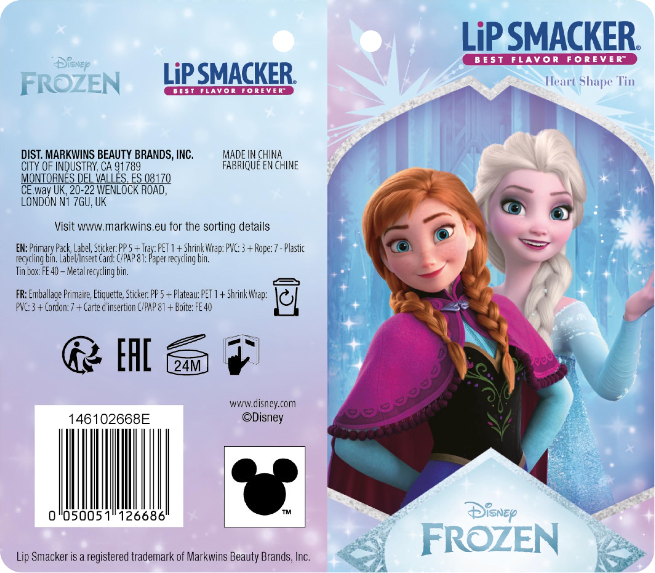 Lip Smacker Frozen, Herzförmiges Dosen-Set, 3-teiliges Lippenbalsam-Set im Frozen-Design für Mädchen, Geschenk-Edition 2025 6