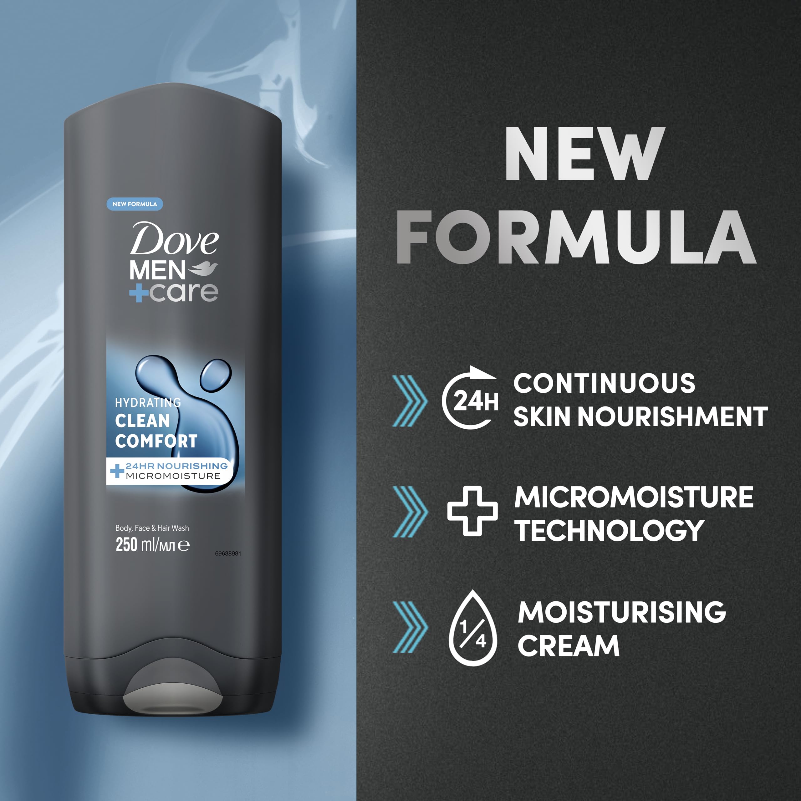 Dove Men+Care Hydrating Clean Comfort 3-in-1 Hair, Face and Body Wash with Cedar Scent 4