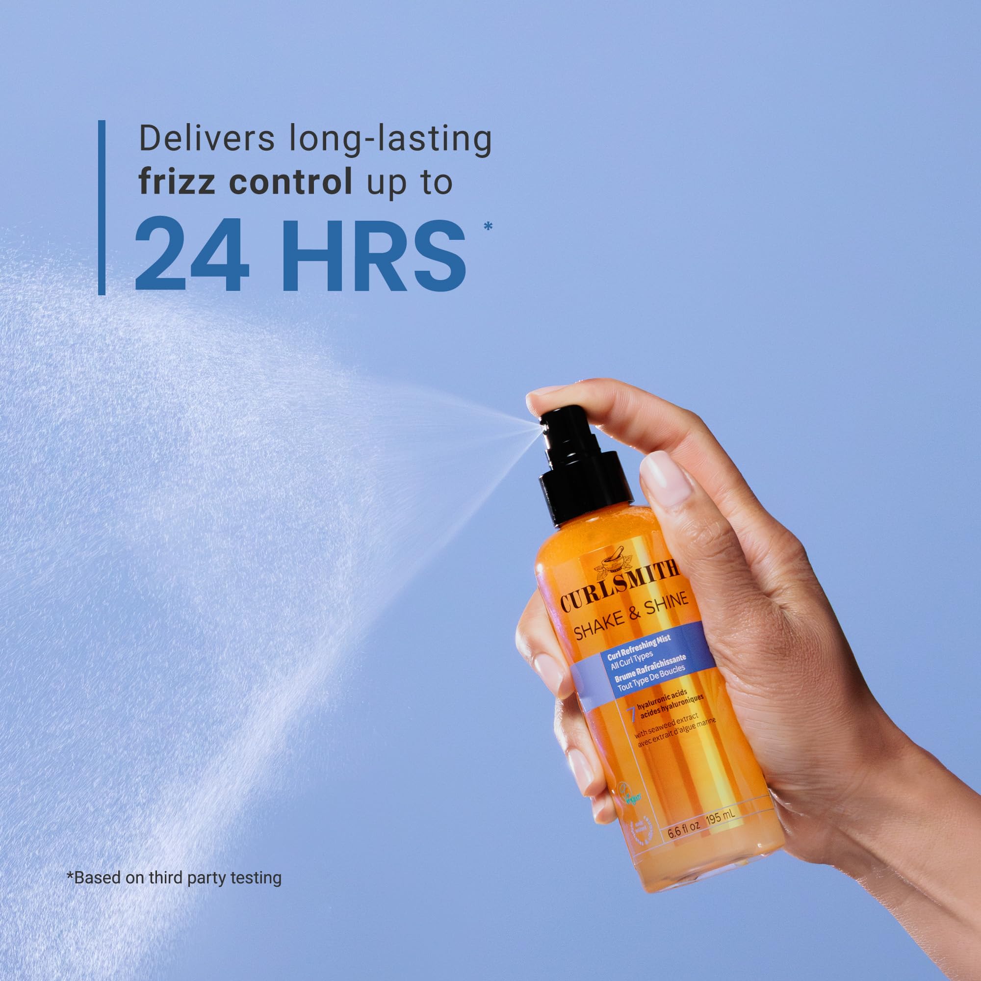 CURLSMITH Shake + Shine Curl Refreshing Mist | Bi-Phase Curl Spray with Hyaluronic Acid 4