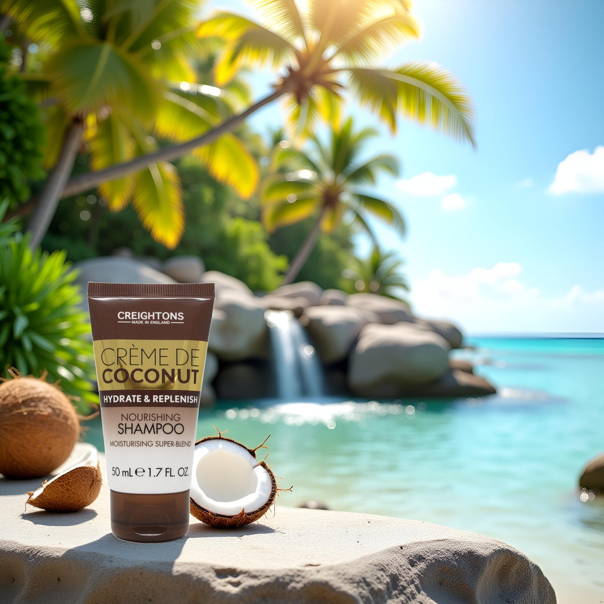 Creightons Crème De Coconut & Keratin Moisturising Shampoo Travel Size Mini 50ml 4