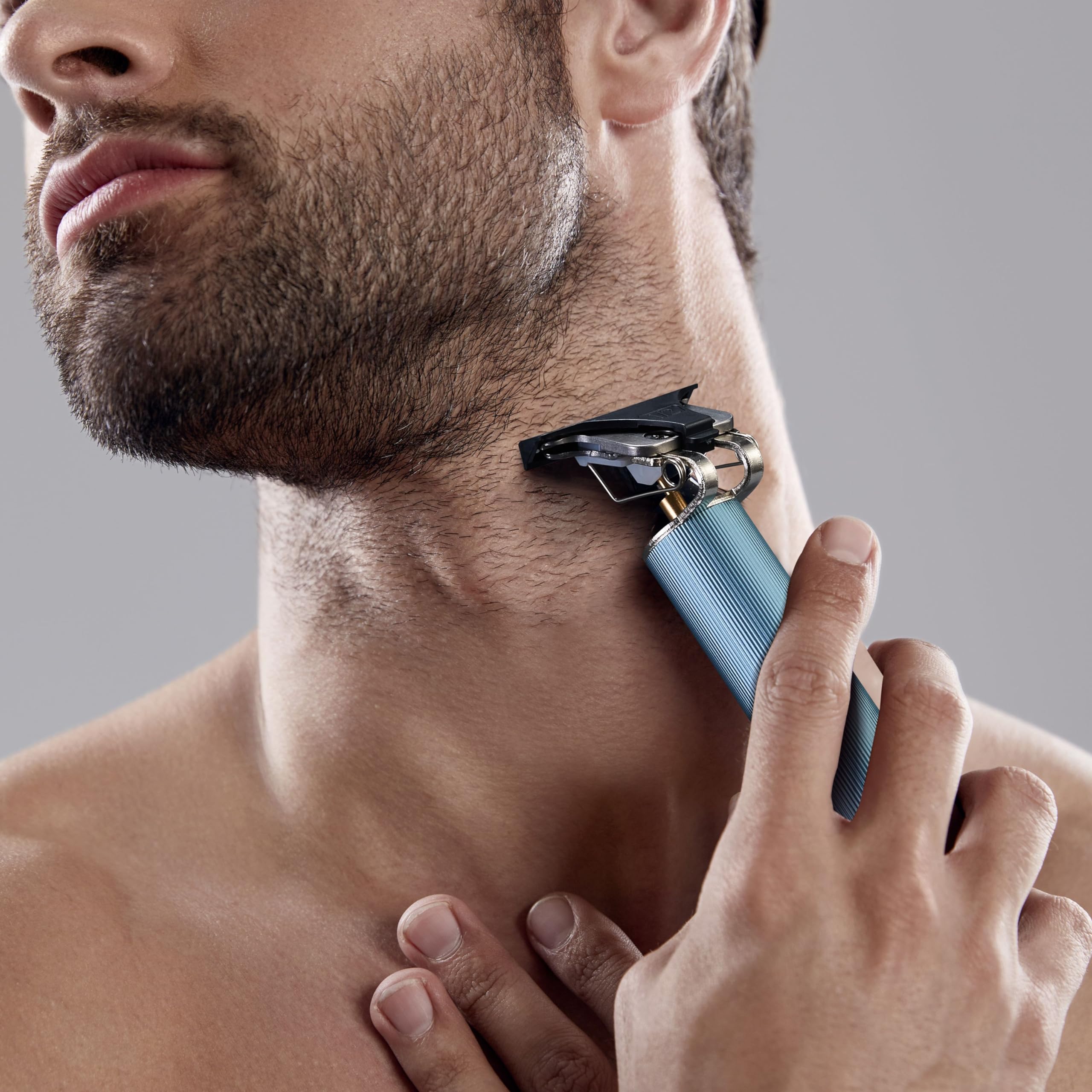 BARBERBOSS Cordless T-Blade Beard Trimmer for Men with 3 Guide Combs - Precision Hair Clipper 3