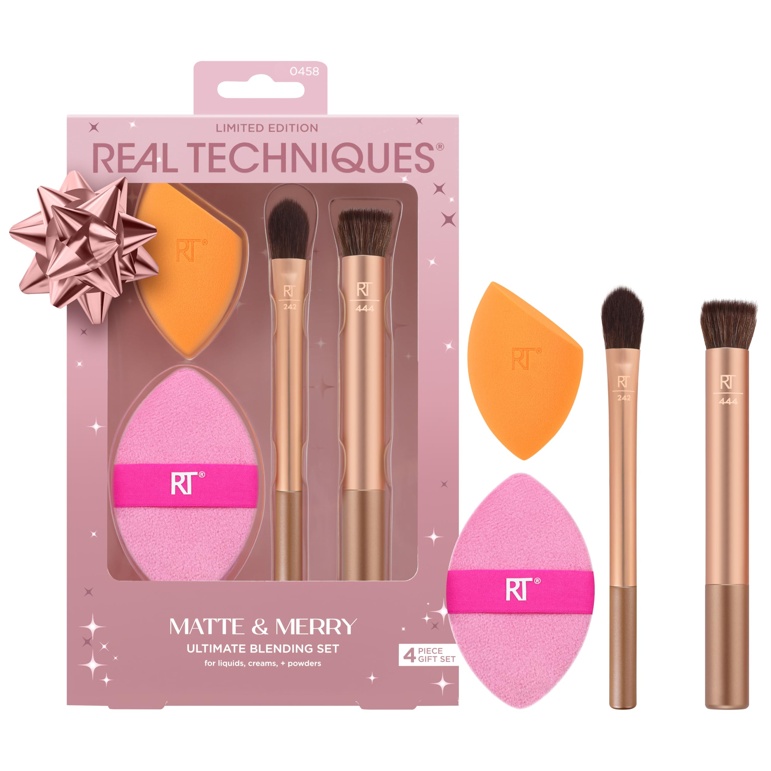 Real Techniques Matte & Merry Ultimate Blending Kit - 4 Piece Limited Edition Set