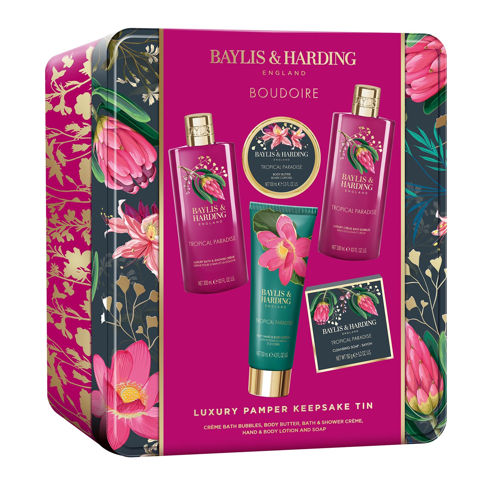 Baylis &amp; Harding Boudoire Tropical Paradise Luxus-Verwöhnset in der Dose – veganfreundlich 8