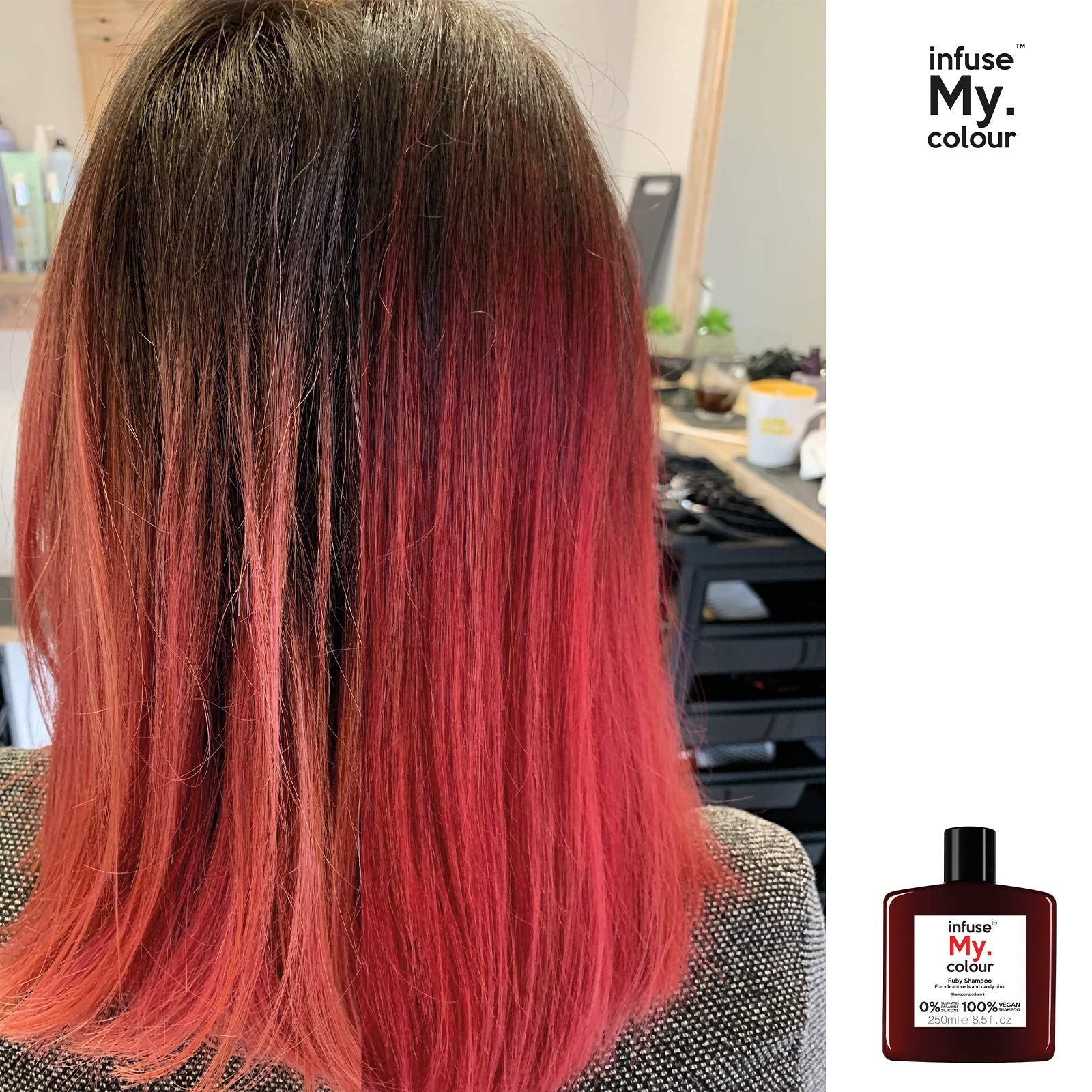infuse My. colour Ruby Shampoo 250ml for Red, Pink & Brown Toned Hair 6