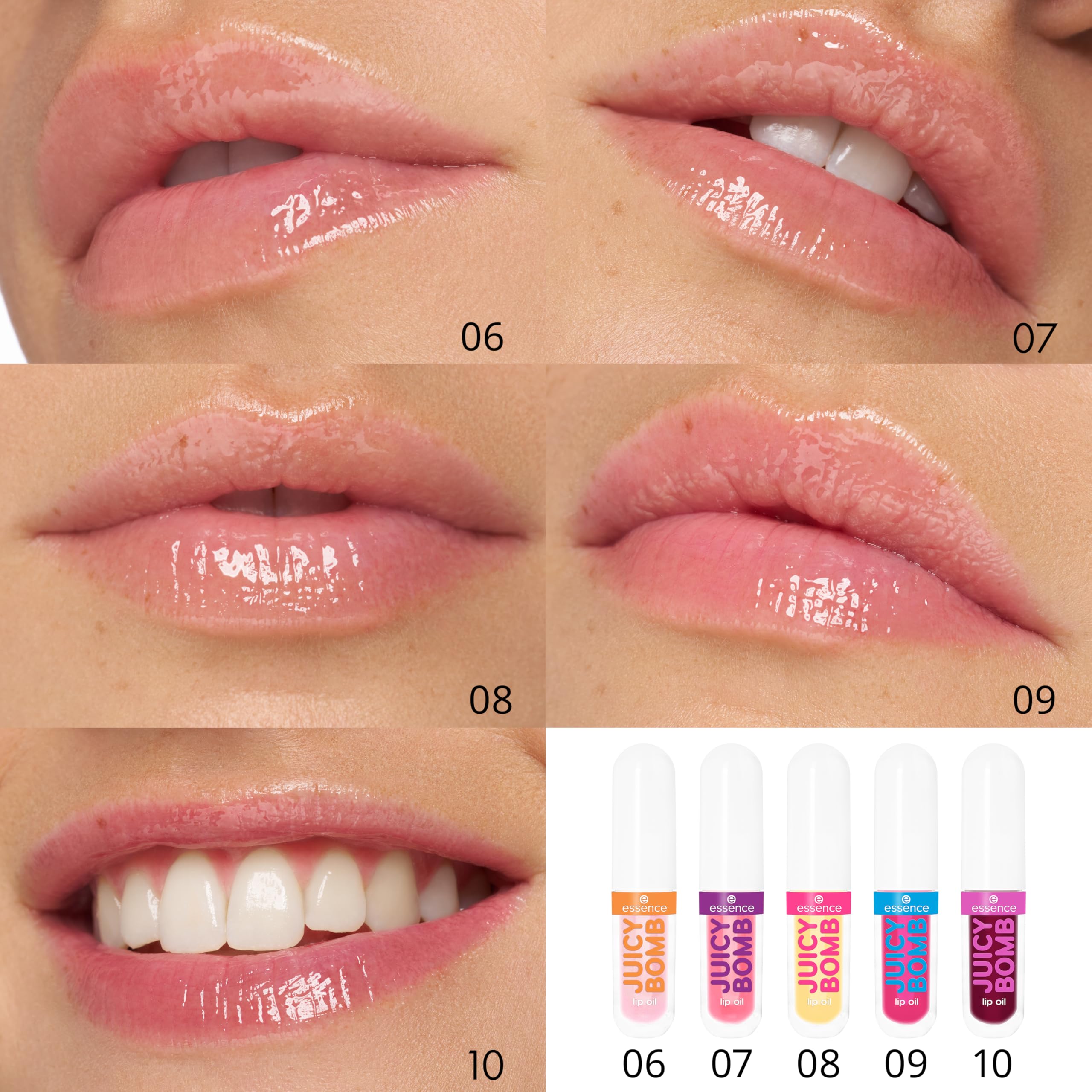 essence JUICY BOMB Lip Oil Set #02 POUT OF PARADISE - 5 Glossy Shades 4