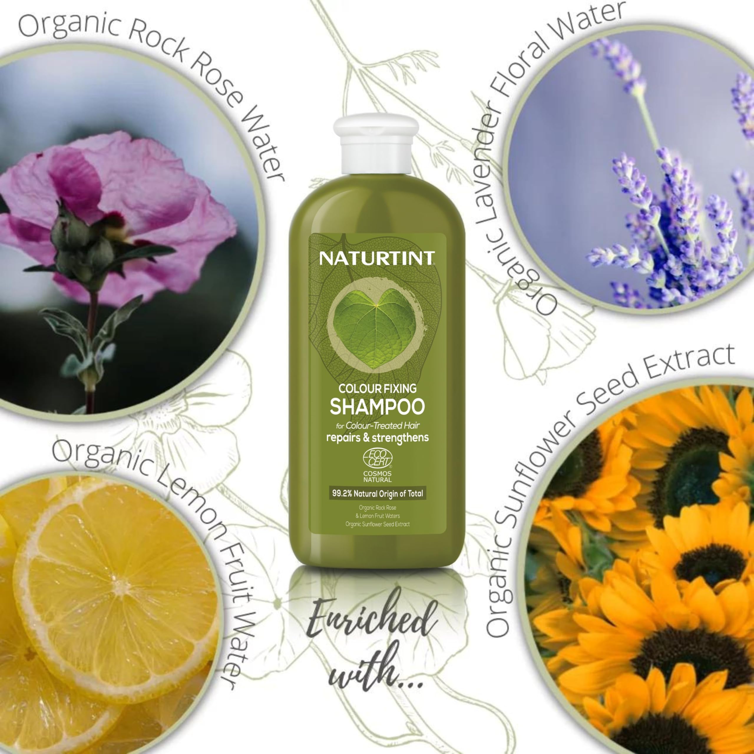 Naturtint Colour Fixing Shampoo for Coloured, Dry and Damaged Hair 400ml 3