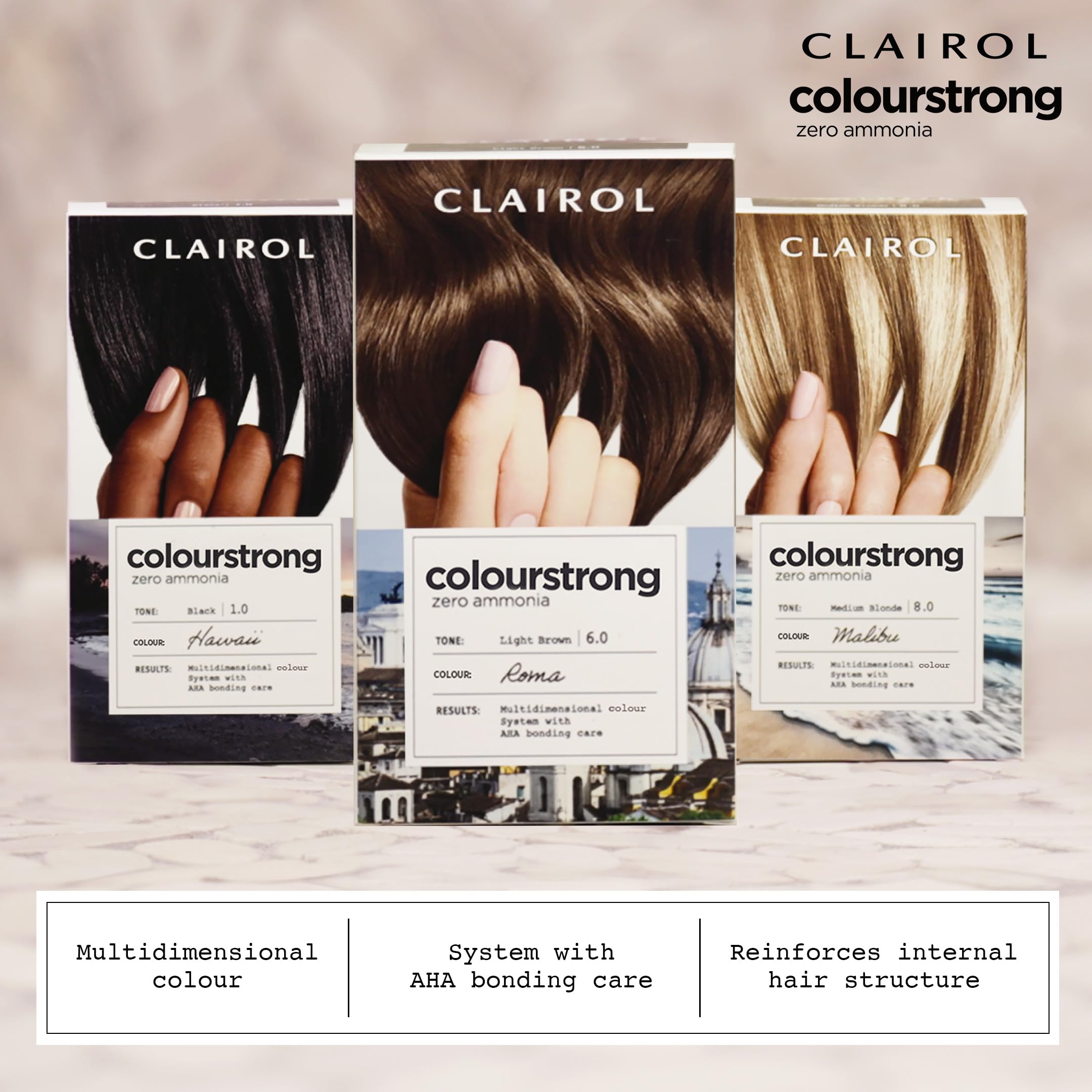 Clairol Colour Strong Permanent Hair Dye - 3.0 Darkest Brown with Zero Ammonia 6