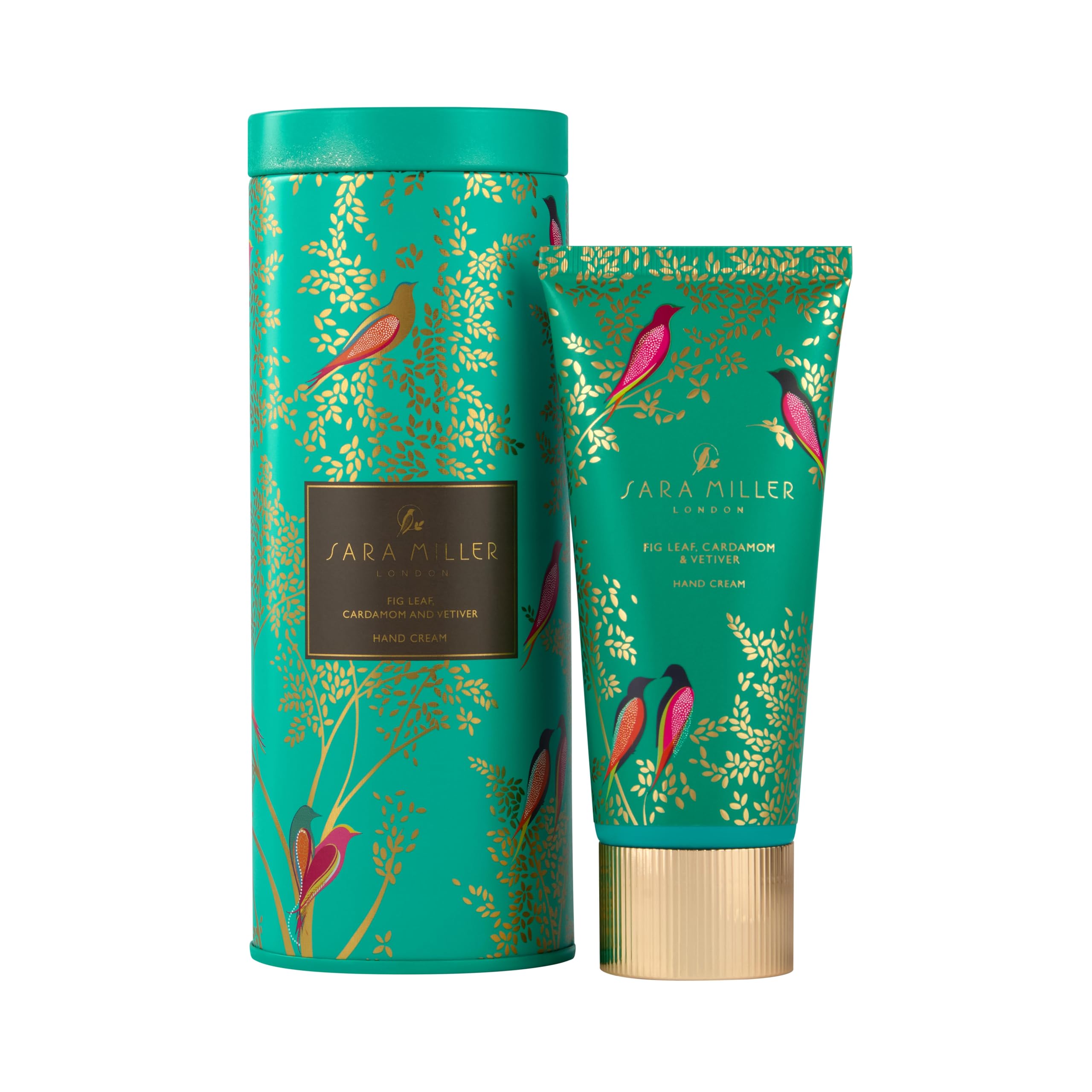 Sara Miller London Hand Cream 100ml with Shea Butter, Fig Leaf, Cardamom & Vetiver Scent