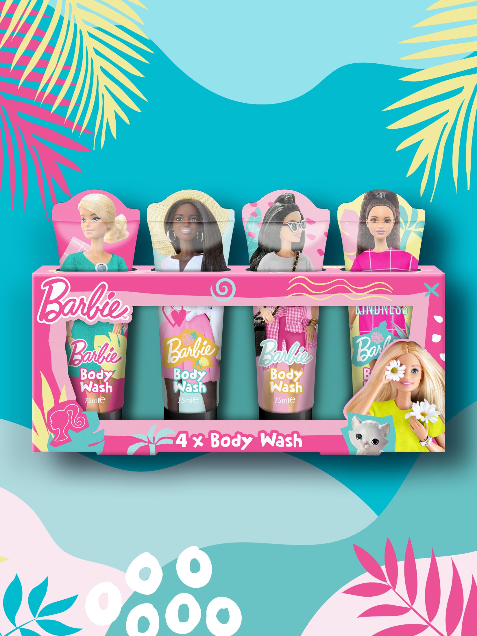 Barbie Body Wash Gift Set - 4 x 75ml - Sweet Pineapple Fragrance 4