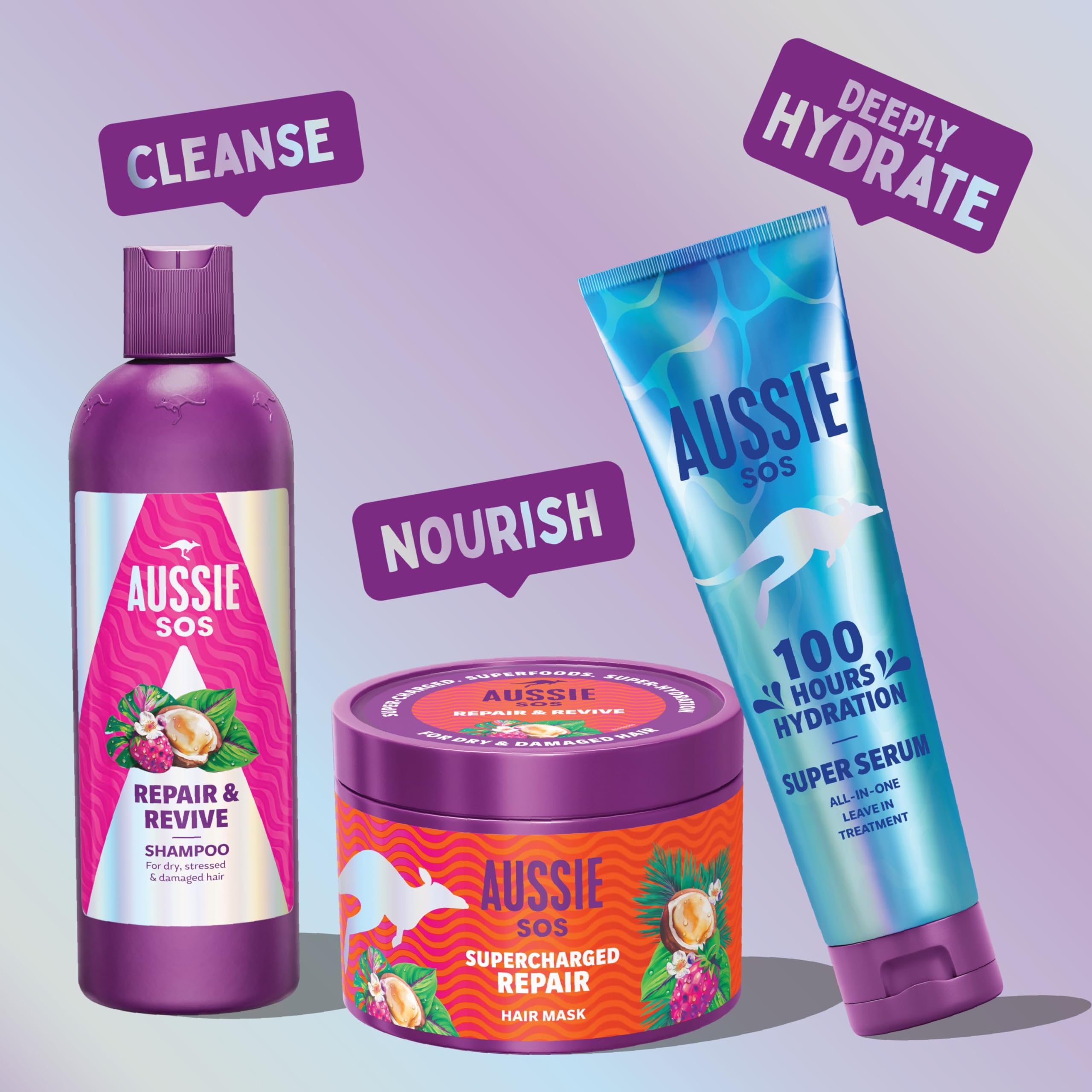 Aussie SOS Supercharged Repair Hair Mask 500ml for Dry and Damaged Hair 9