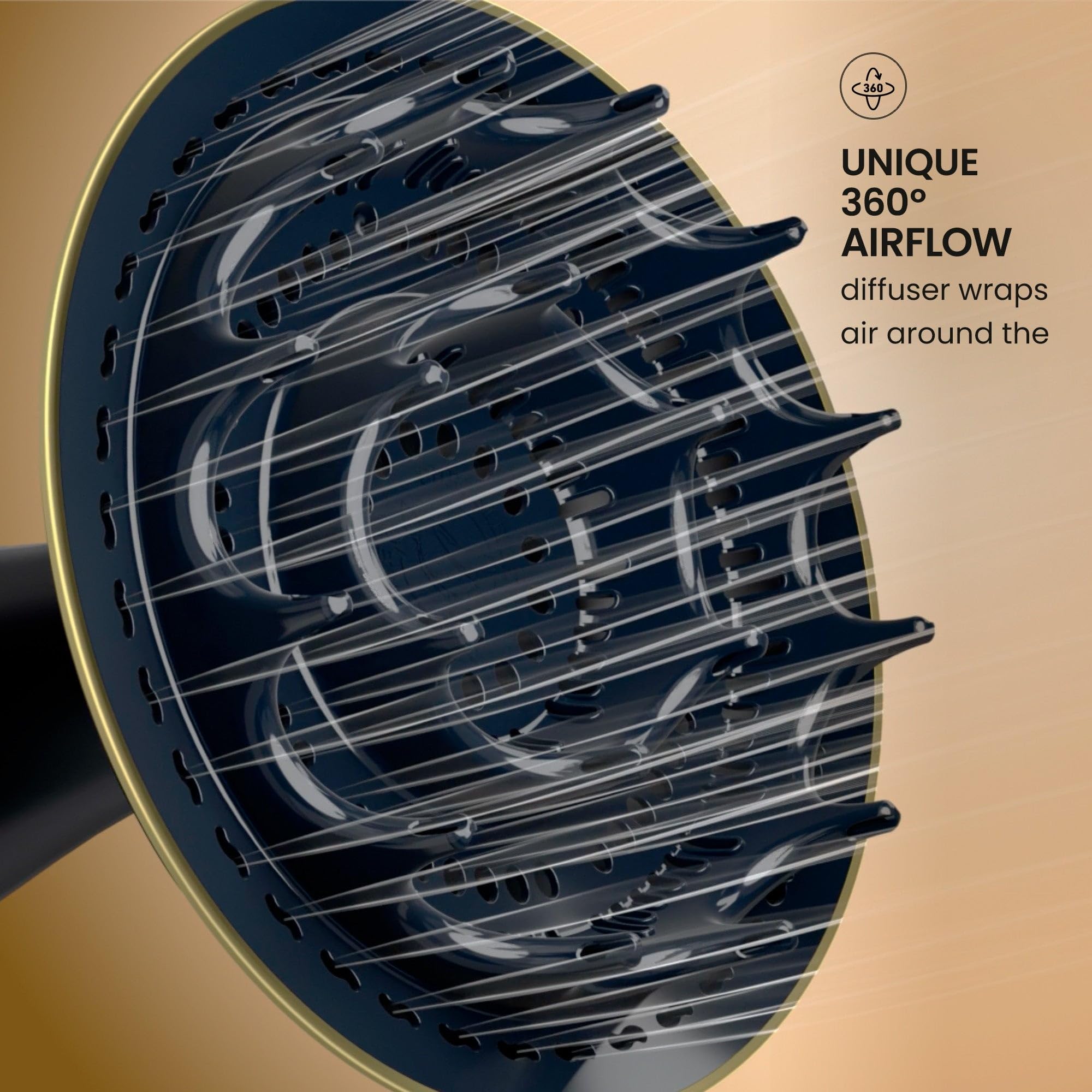 CURLSMITH Defrizzion Hair Dryer with Extra Large 8" Diffuser for Curly Hair 4