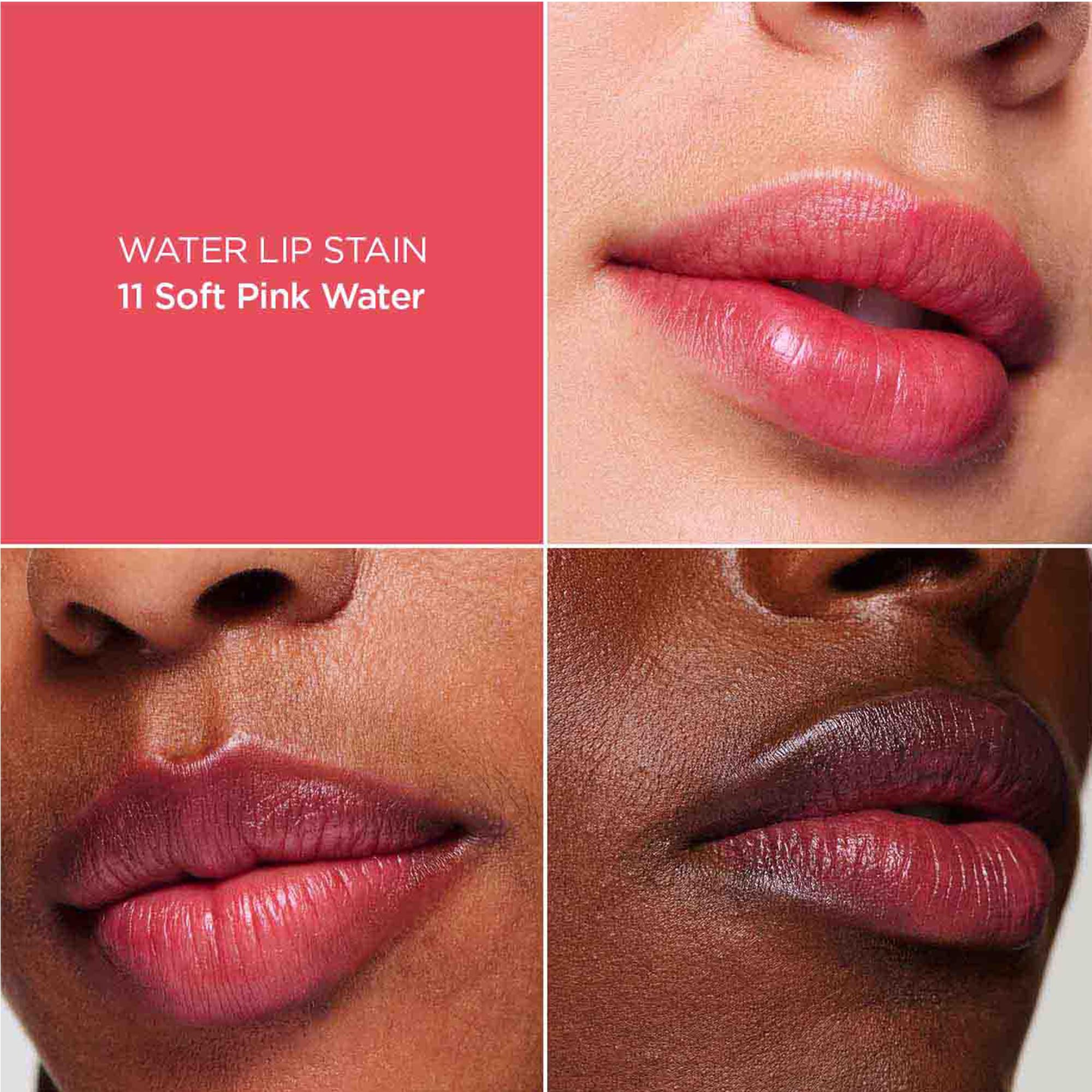 CLARINS Water Lip Stain 7ml - Choose Your Shade: 11 Soft Pink Water or 13 Nude Water 4