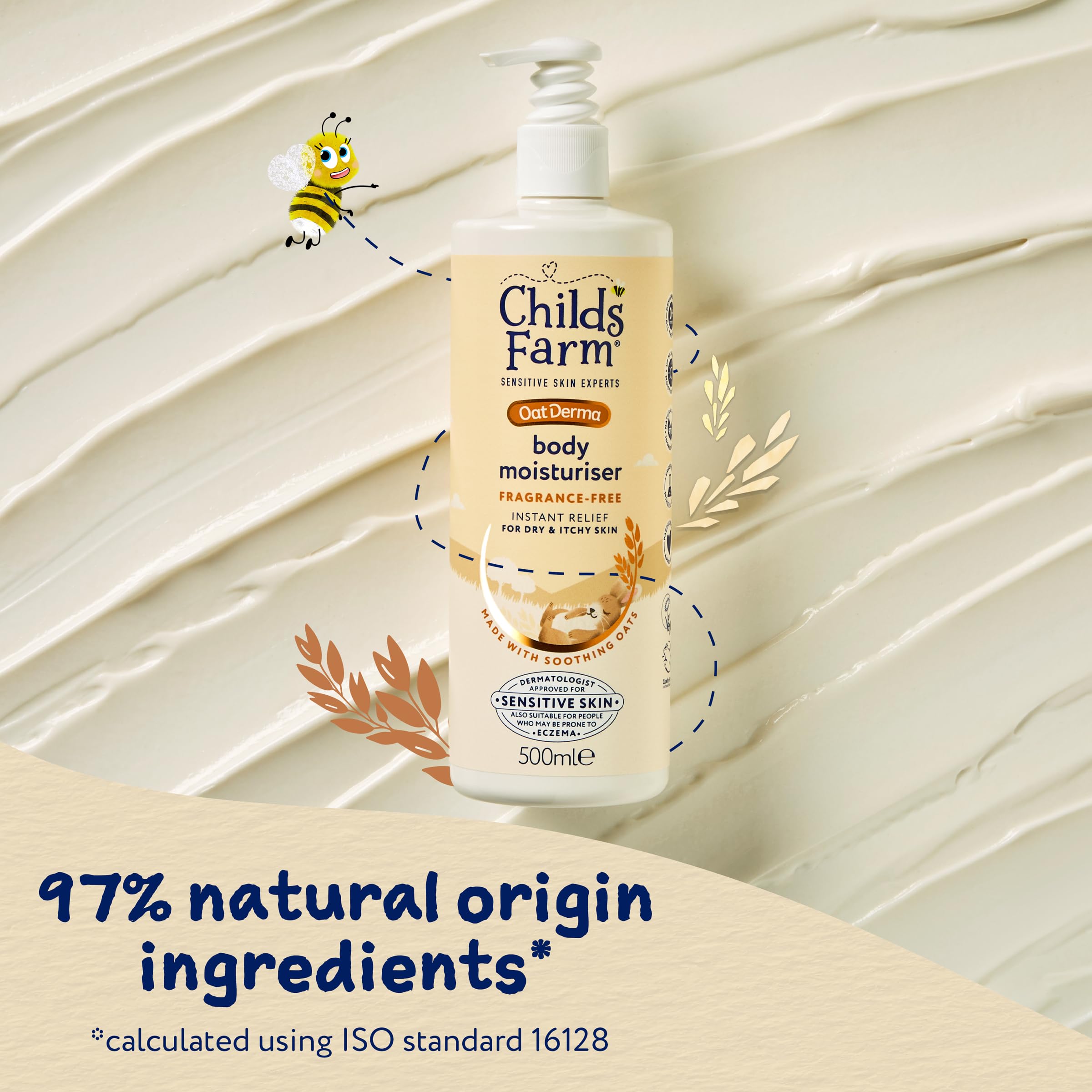 Childs Farm OatDerma Körperlotion, parfümfrei, wohltuende Feuchtigkeitspflege 5