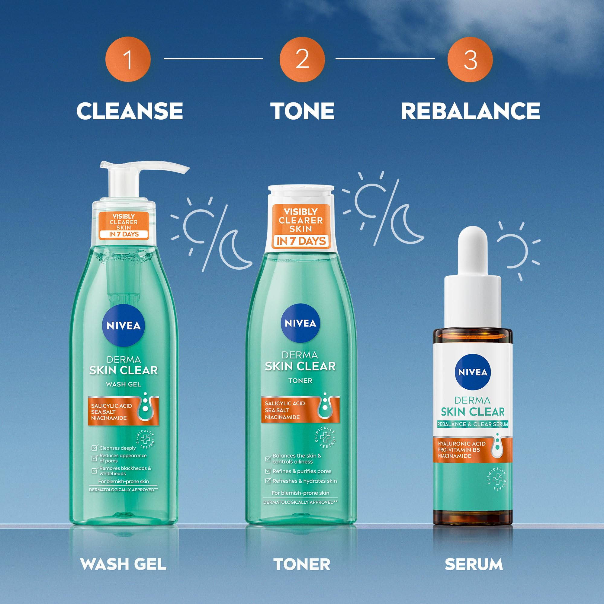 NIVEA Derma Skin Clear Toner with Salicylic Acid & Niacinamide for Blemish-Prone Skin (200ml) 9