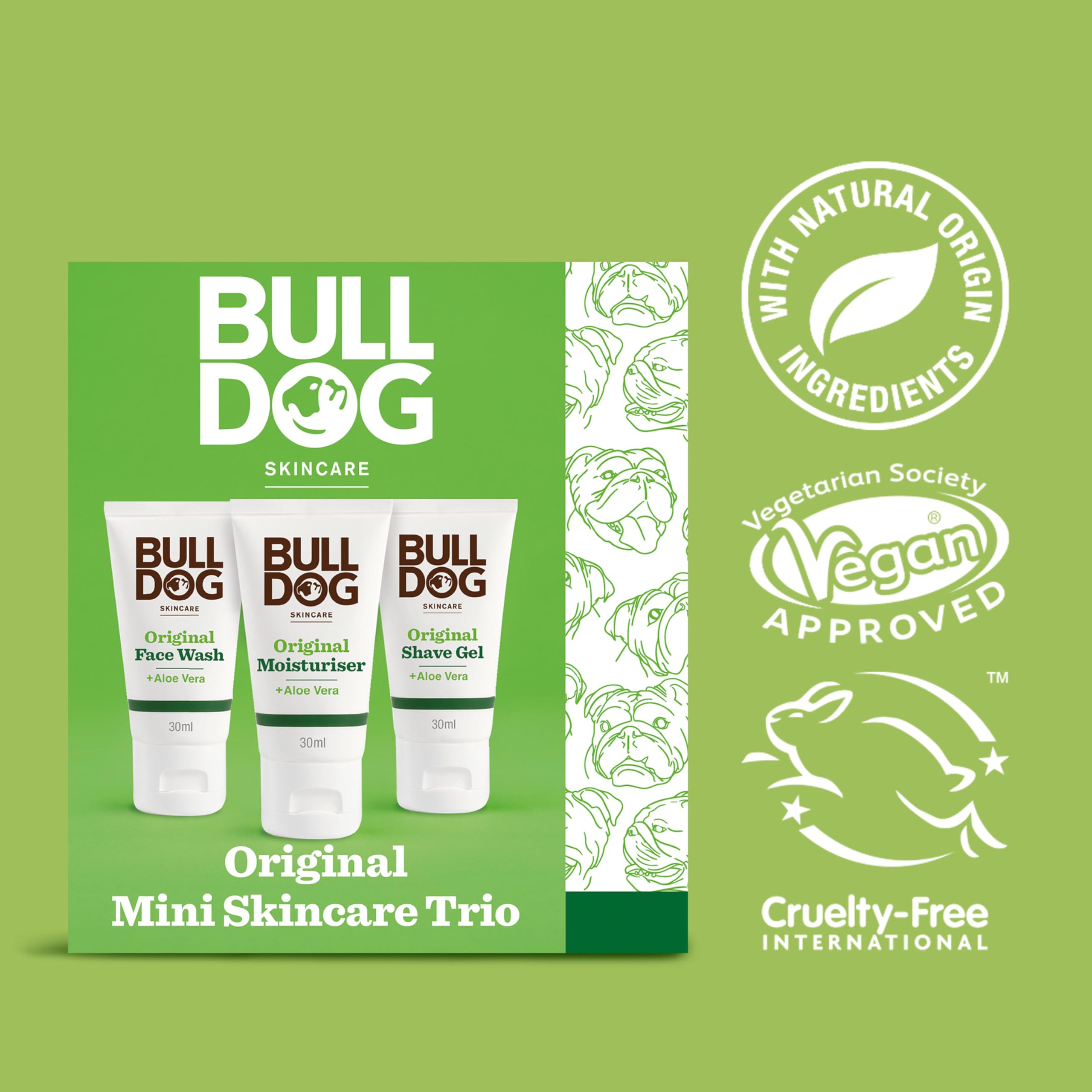 Bulldog Skincare Christmas Gift Mini Trio for Men - Citrus Scent 5