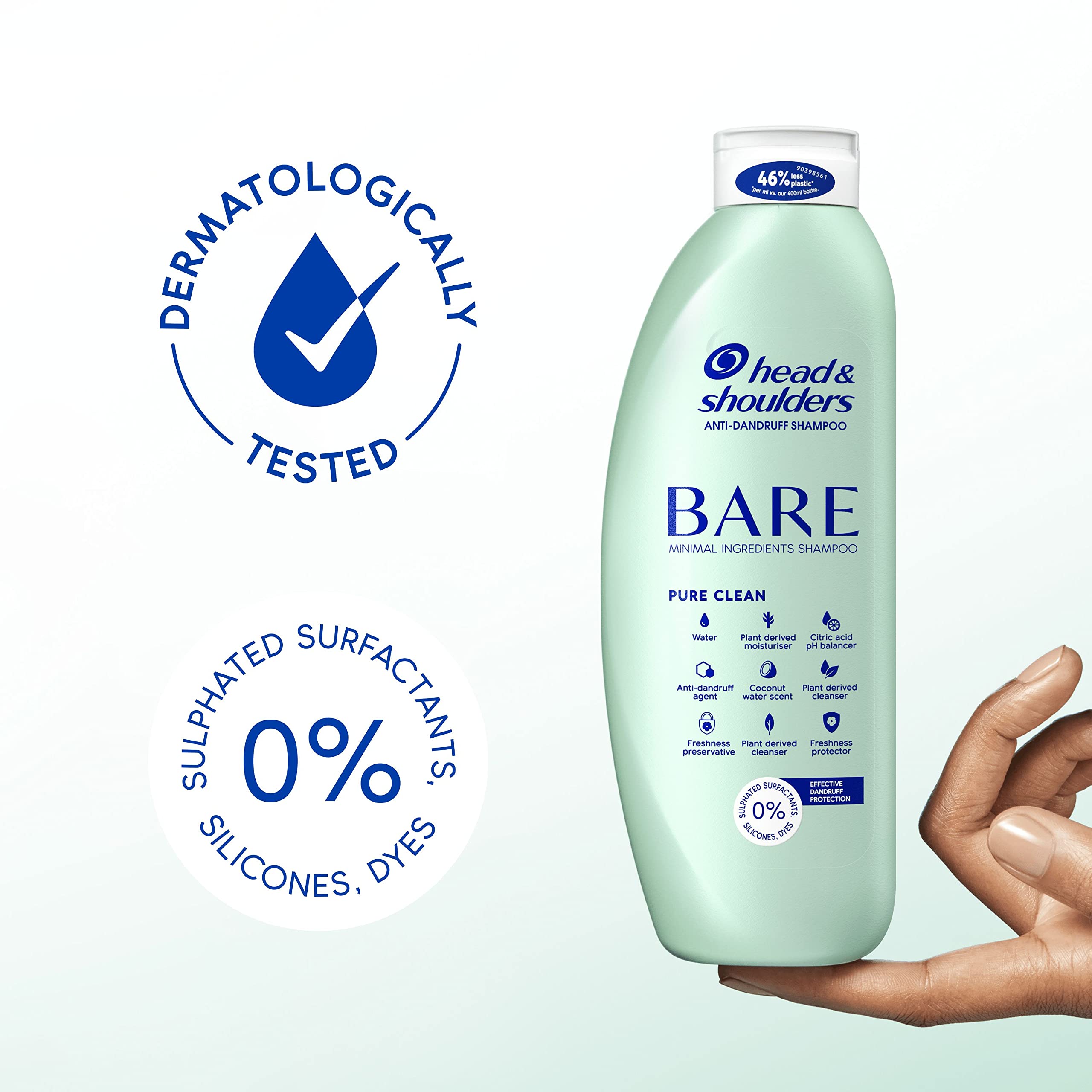 Head & Shoulders BARE Pure Clean Anti-dandruff Shampoo with Minimal Ingredients 3