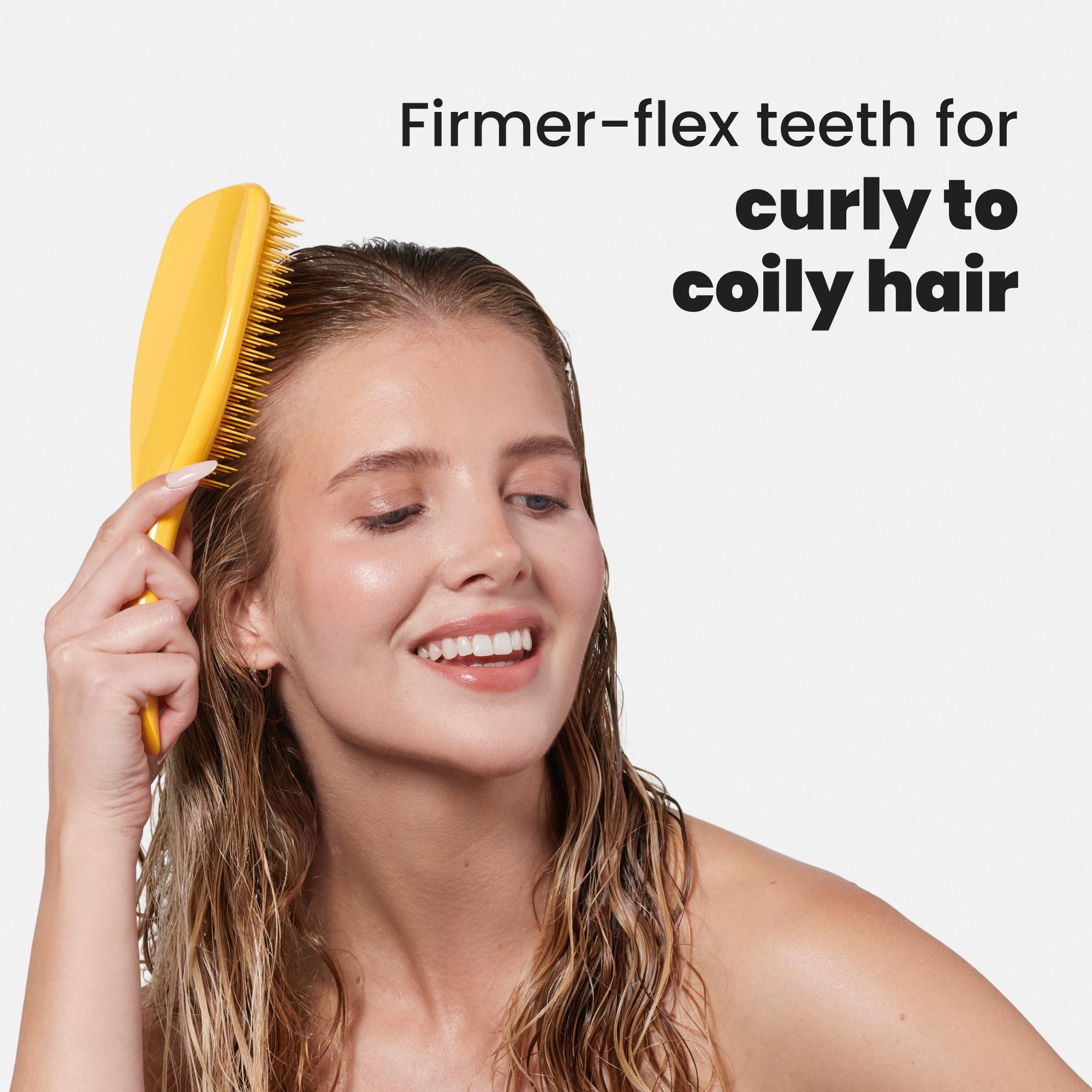Tangle Teezer Large Naturally Curly Ultimate Detangler Hairbrush for 3C-4C Coils - Daffodil Yellow 6