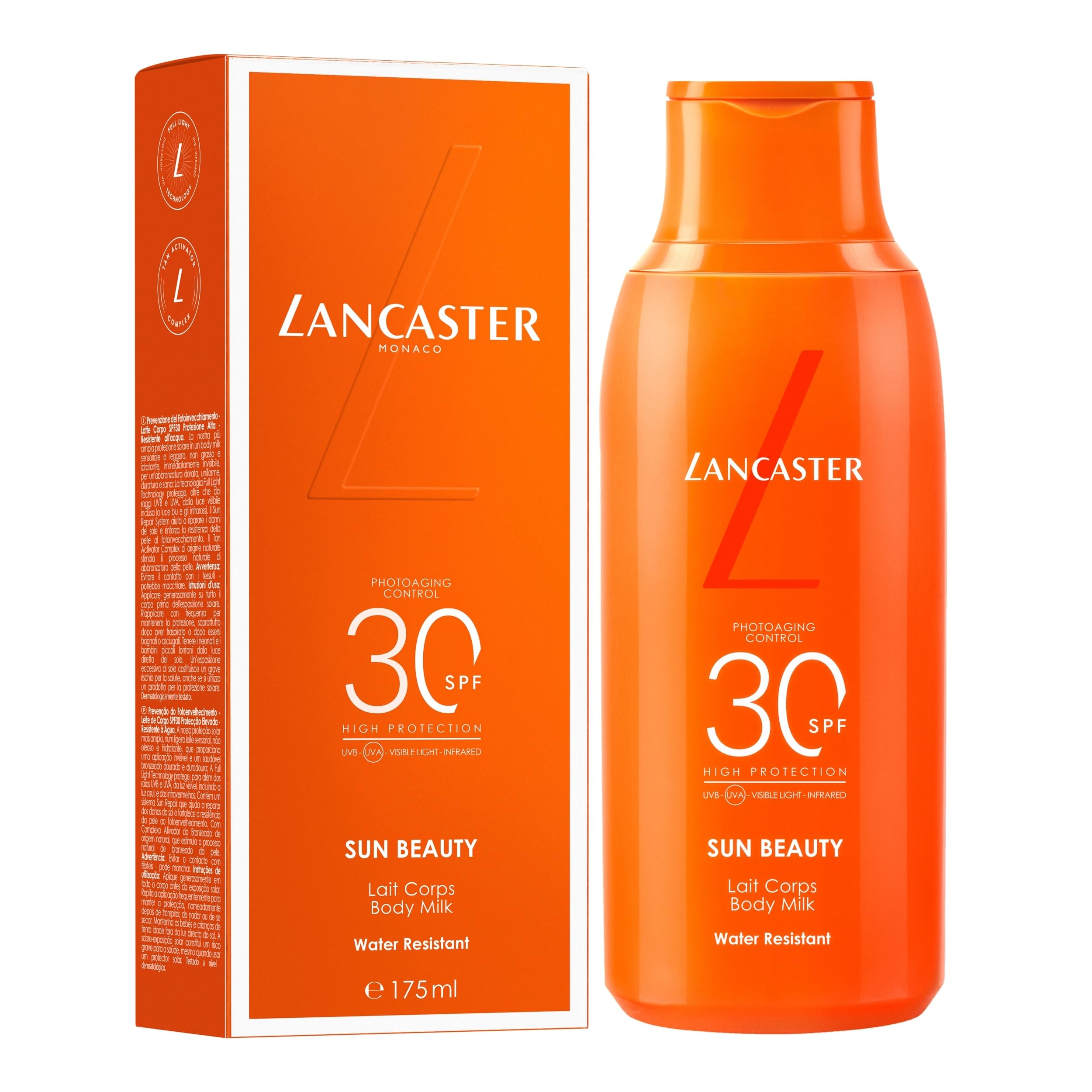 Lancaster Sun Beauty Body Milk SPF30, 175ml - Photoaging Control, Broad Spectrum Protection