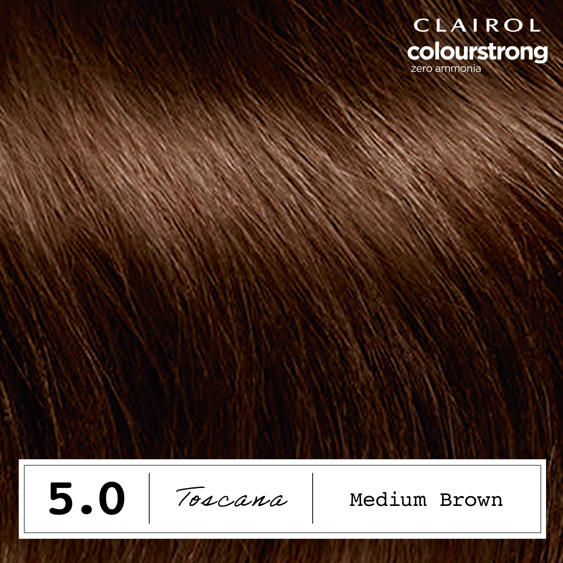 Clairol Colour Strong Permanent Hair Dye - 5.0 Medium Brown with Zero Ammonia 4