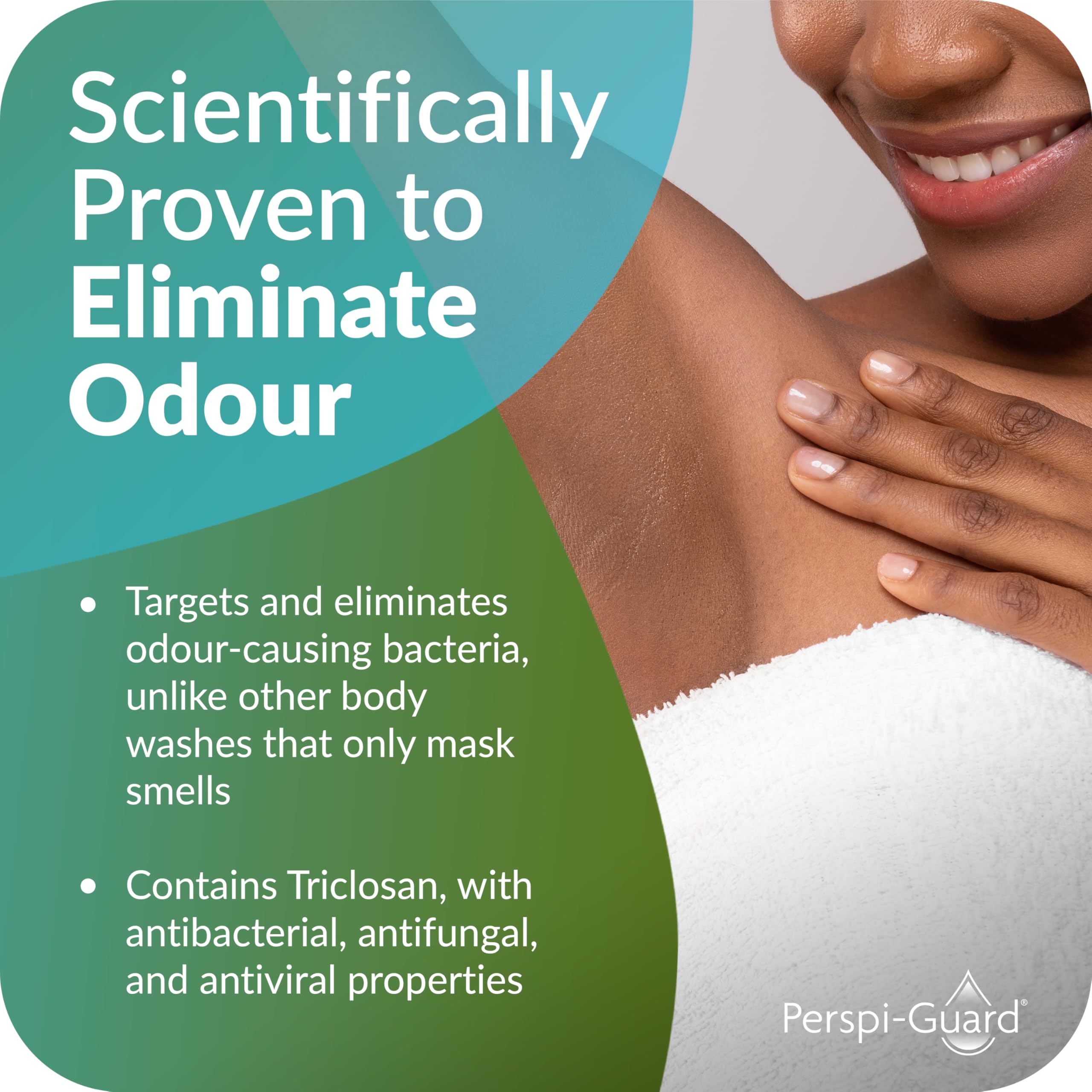 Perspi-Guard Neroli Duftendes, geruchshemmendes, antibakterielles Duschgel für Männer &amp; 3