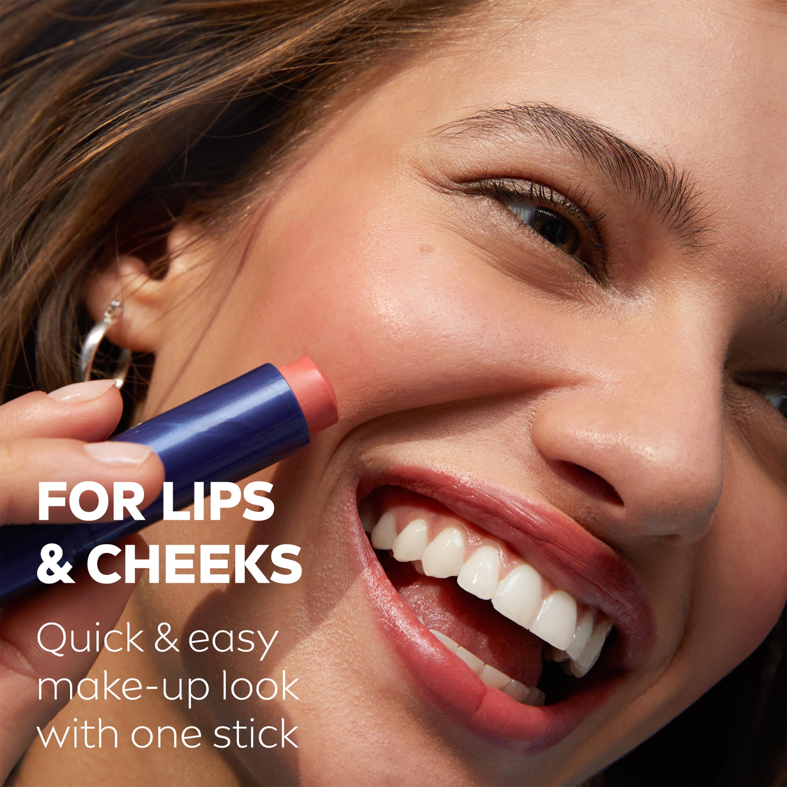 NIVEA Caring Beauty Coral Lip Balm SPF30 (4.8g) - 3-in-1 Moisturizing Cheek Tint 3