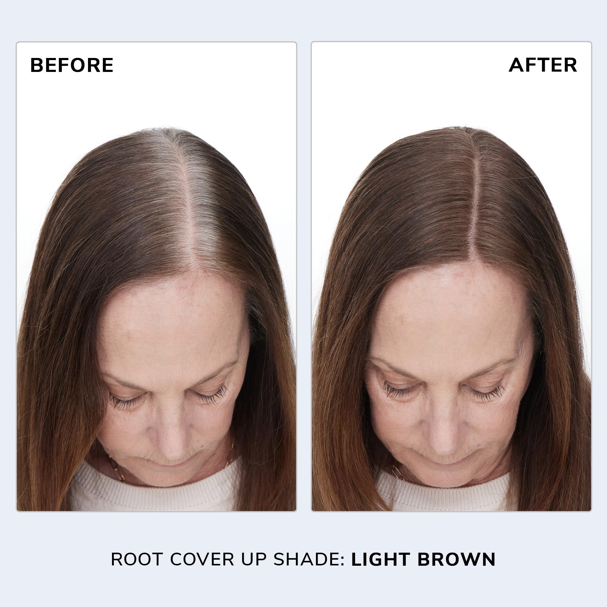 COLOR WOW Root Cover Up Powder, Light Brown – Instant Grey Coverage & Hairline Fuller Look 3