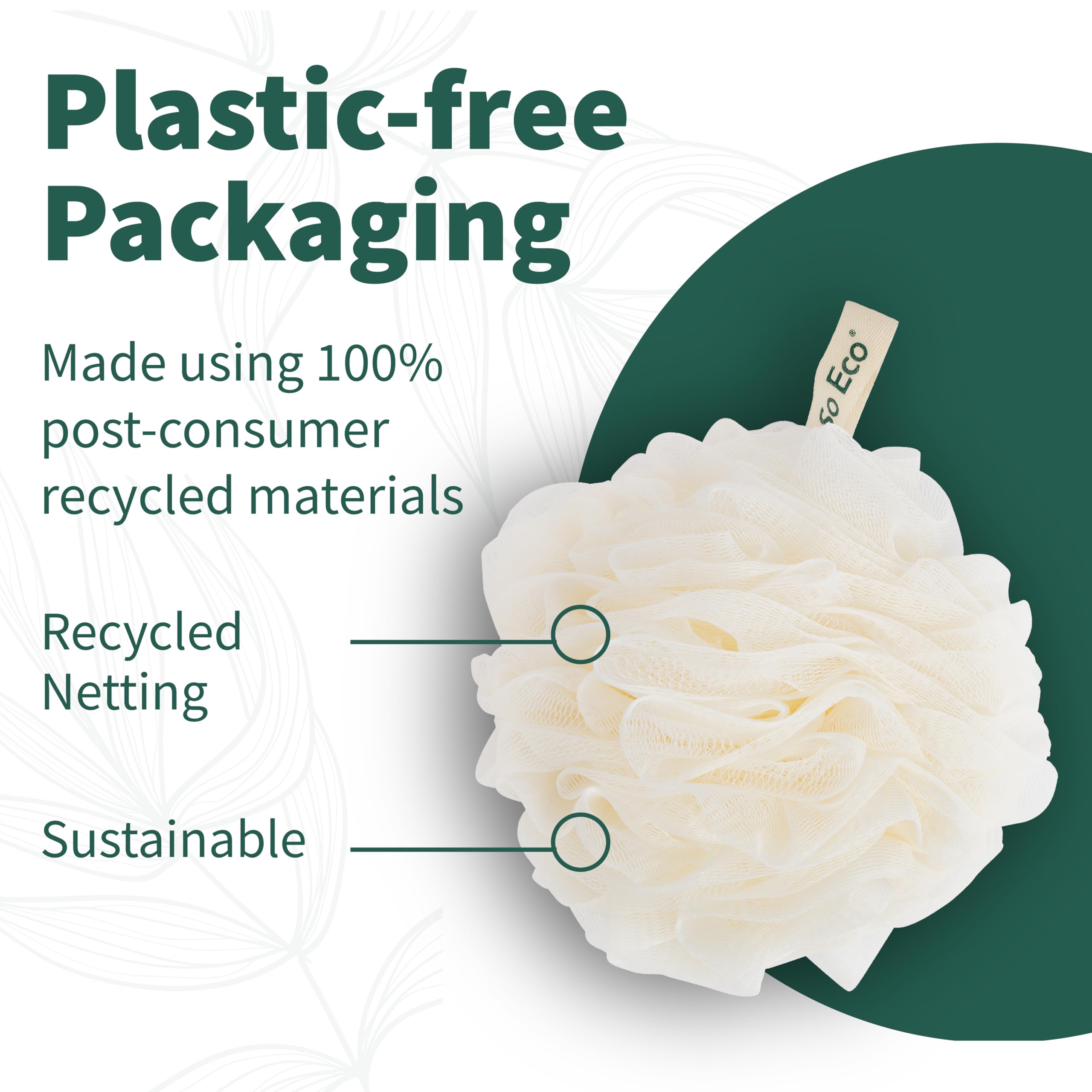 So Eco 100% Recycled Bath and Shower Pouf for Gentle Exfoliation 6