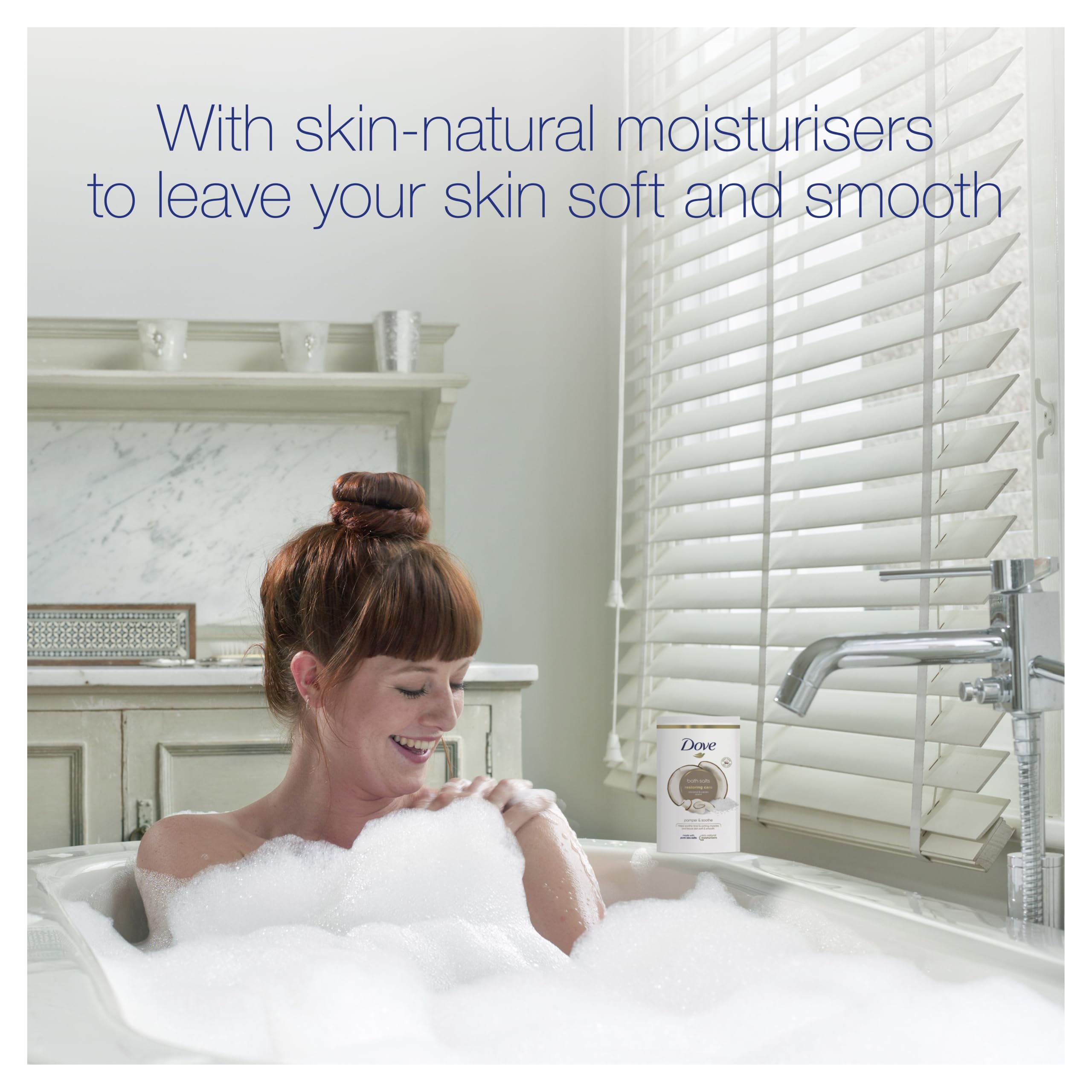 Dove Restoring Care Badesalz mit Kokosnuss und Kakao für natürliche Hautfeuchtigkeit 5