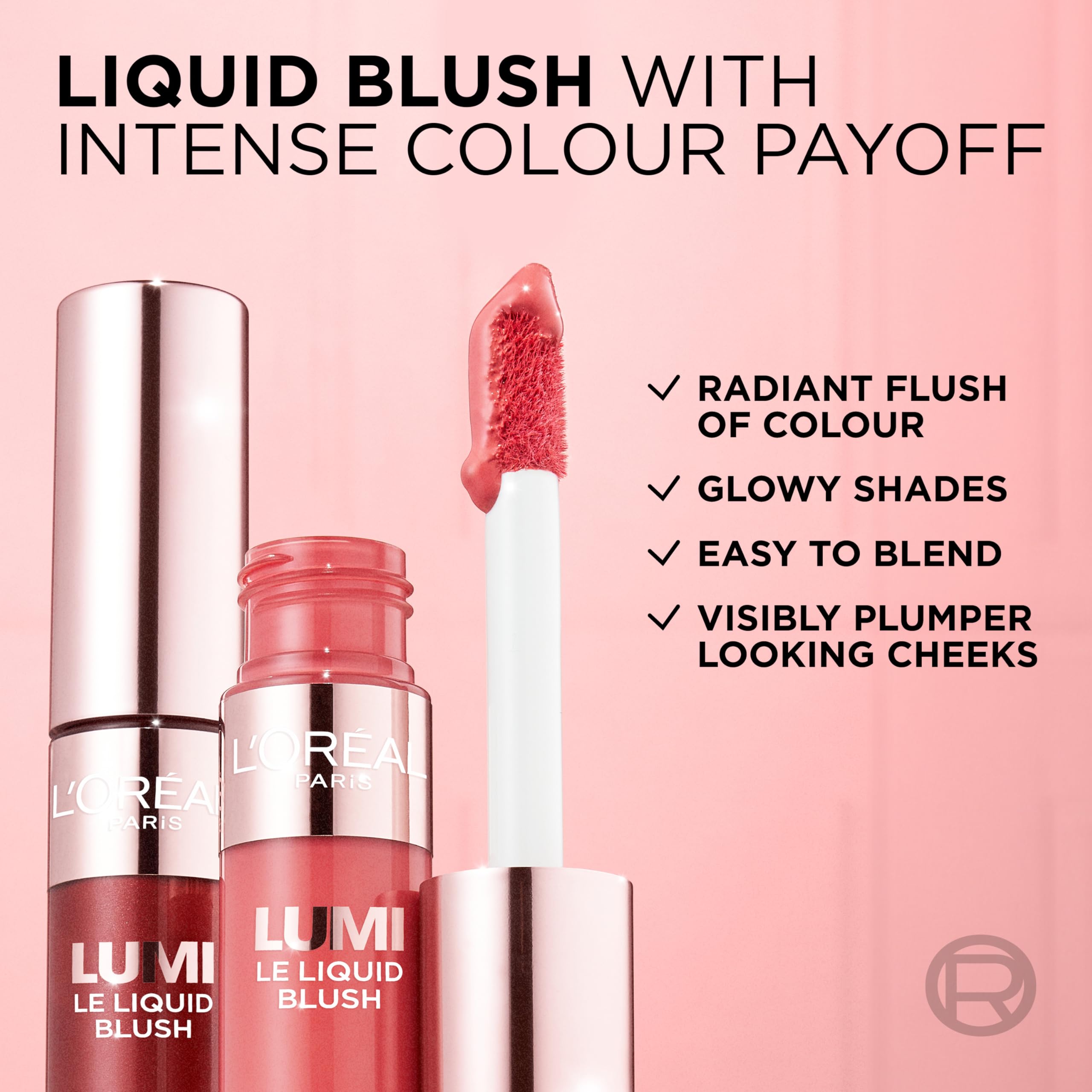 L'Oréal Paris Lumi Le Liquid Blush - Lightweight Radiant Colour & Glowy Finish (630 Glowy True Rose) 3
