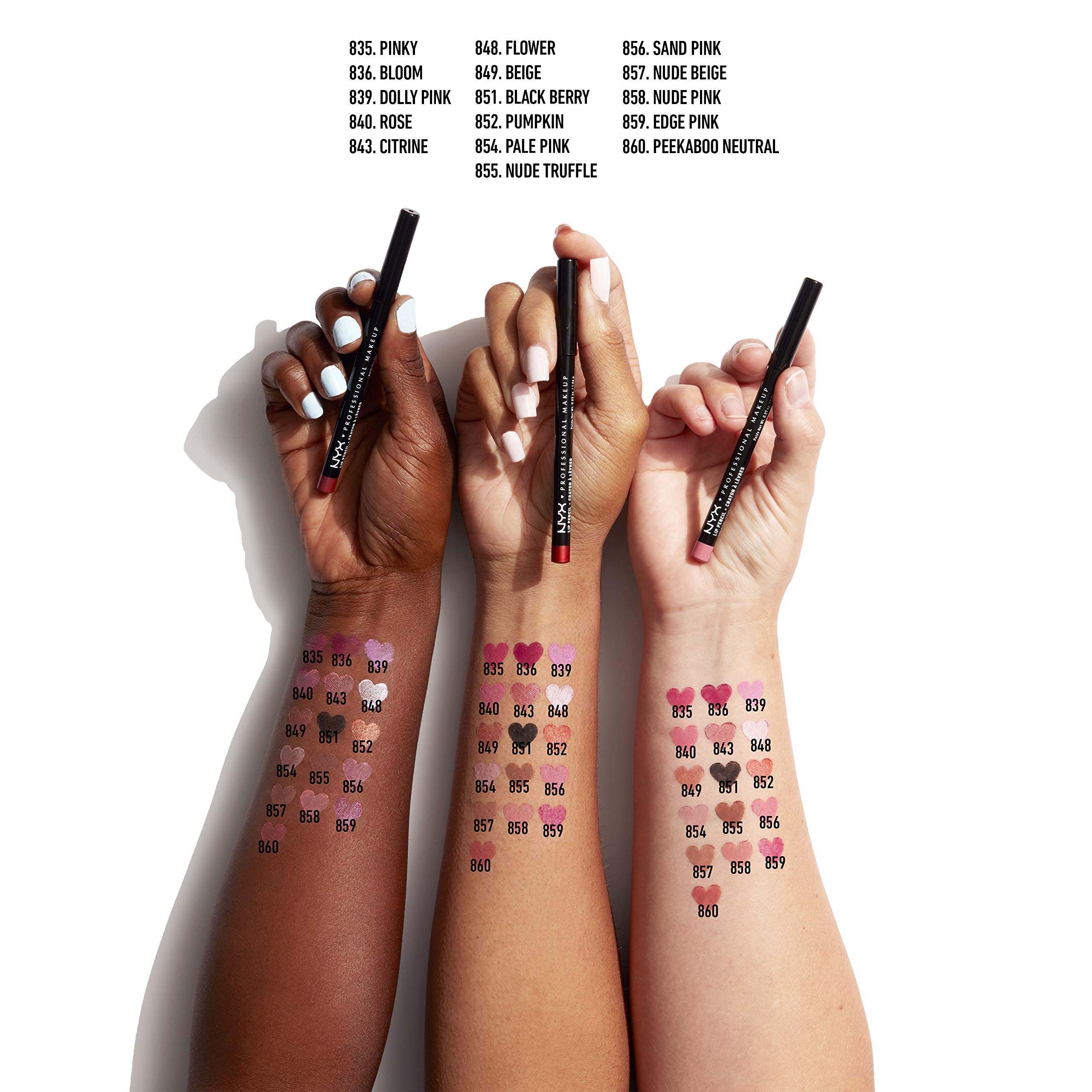NYX Professional Makeup Slim Lip Pencil - 860 Peekaboo Neutral Lip Liner 6