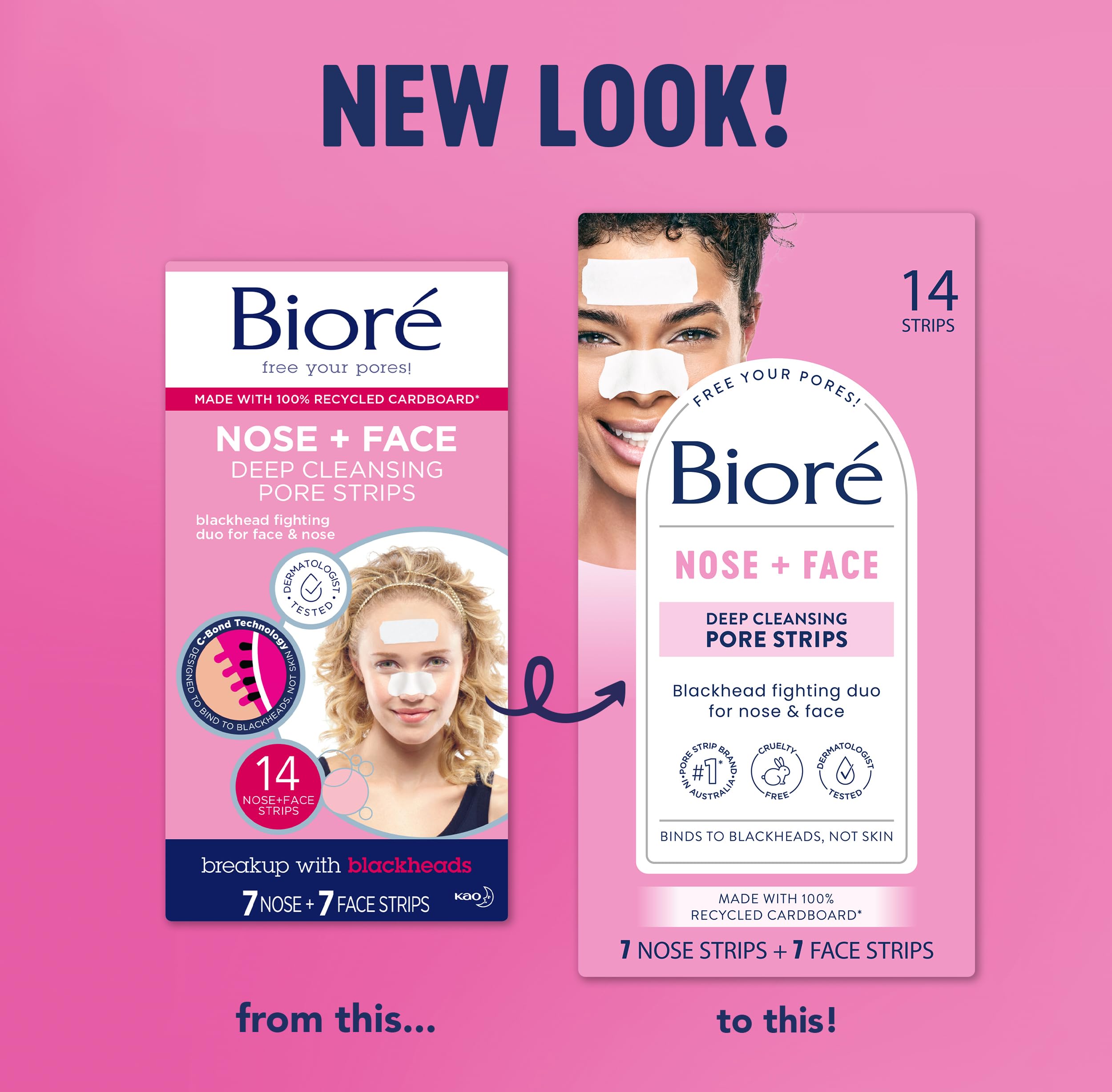 Bioré Deep Cleansing Blackhead Remover Nose Strips and Face Pore Strips Combo Pack (14 Count) 6