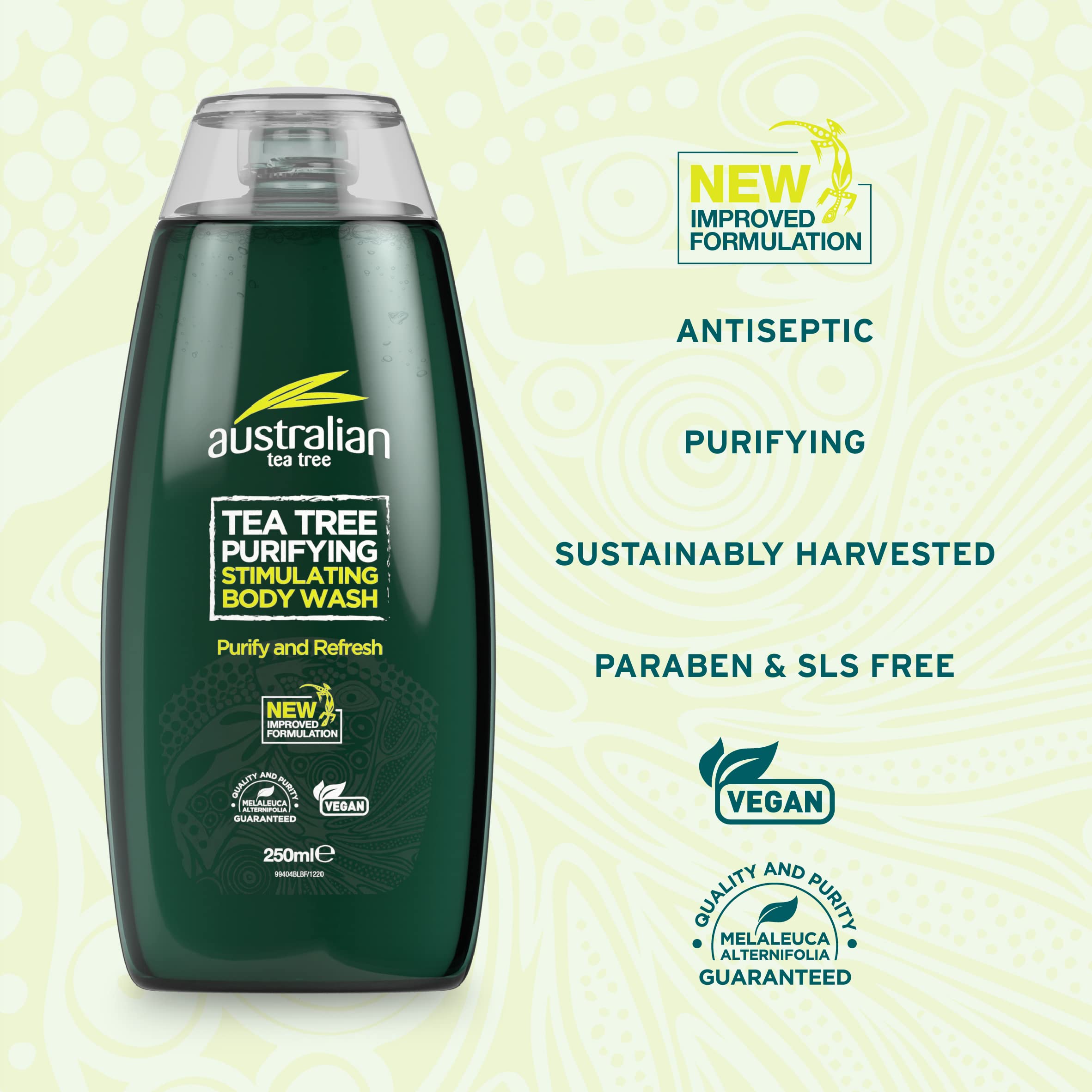 Australian Tea Tree Deep Cleansing Skin Wash (Pack of 3, 250ml) with Lemongrass & Eucalyptus 3