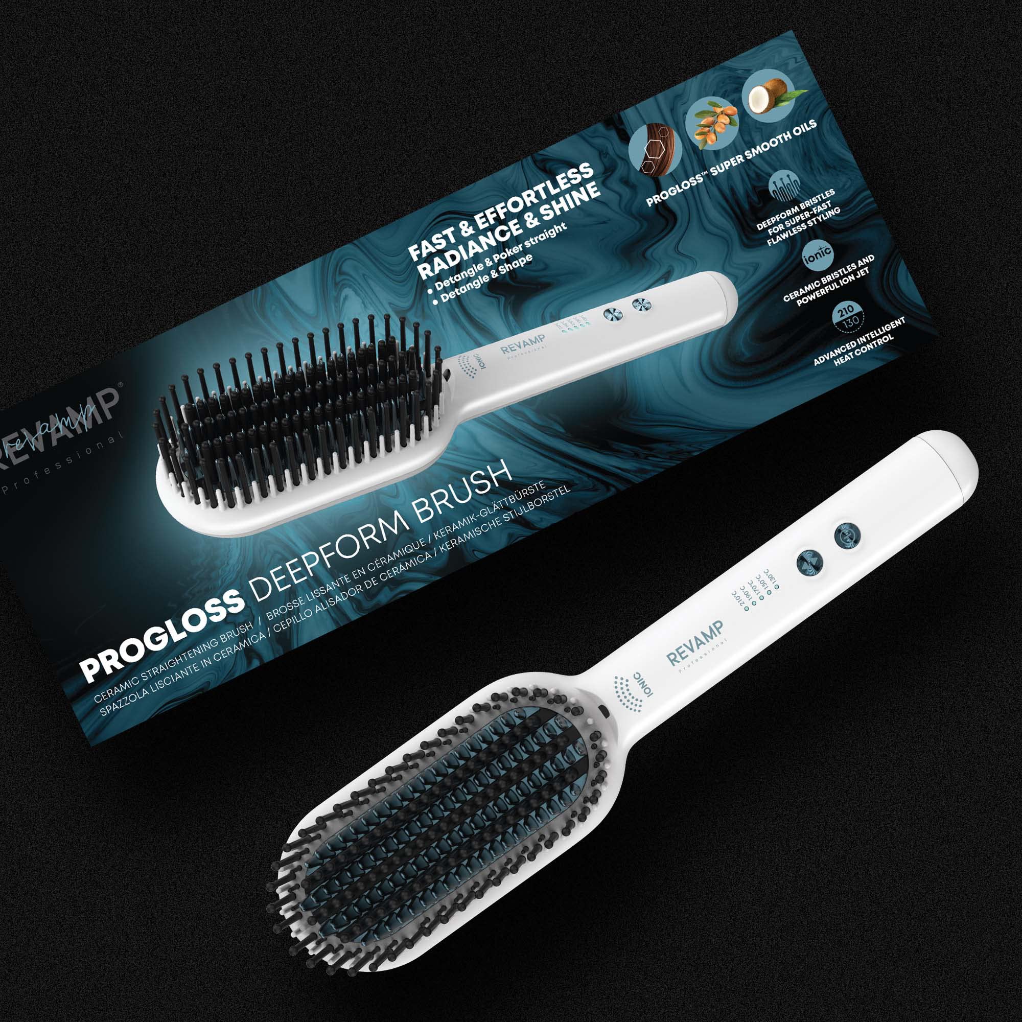 REVAMP Deepform Ceramic Straightening Brush with Ionic Technology 7