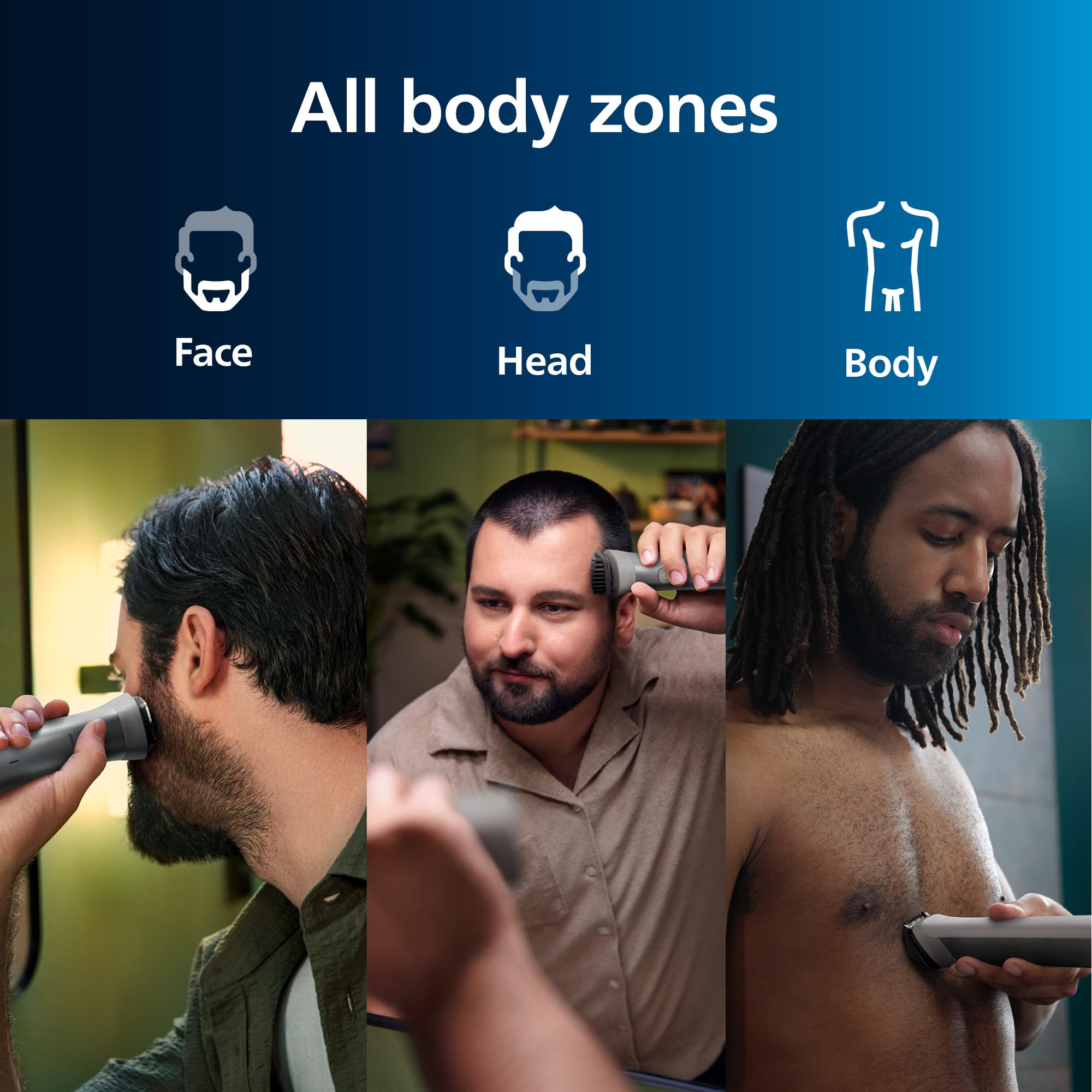 Philips Multigroom 5000 Series All-in-One Shaver, Beard & Hair Trimmer with 12 Tools