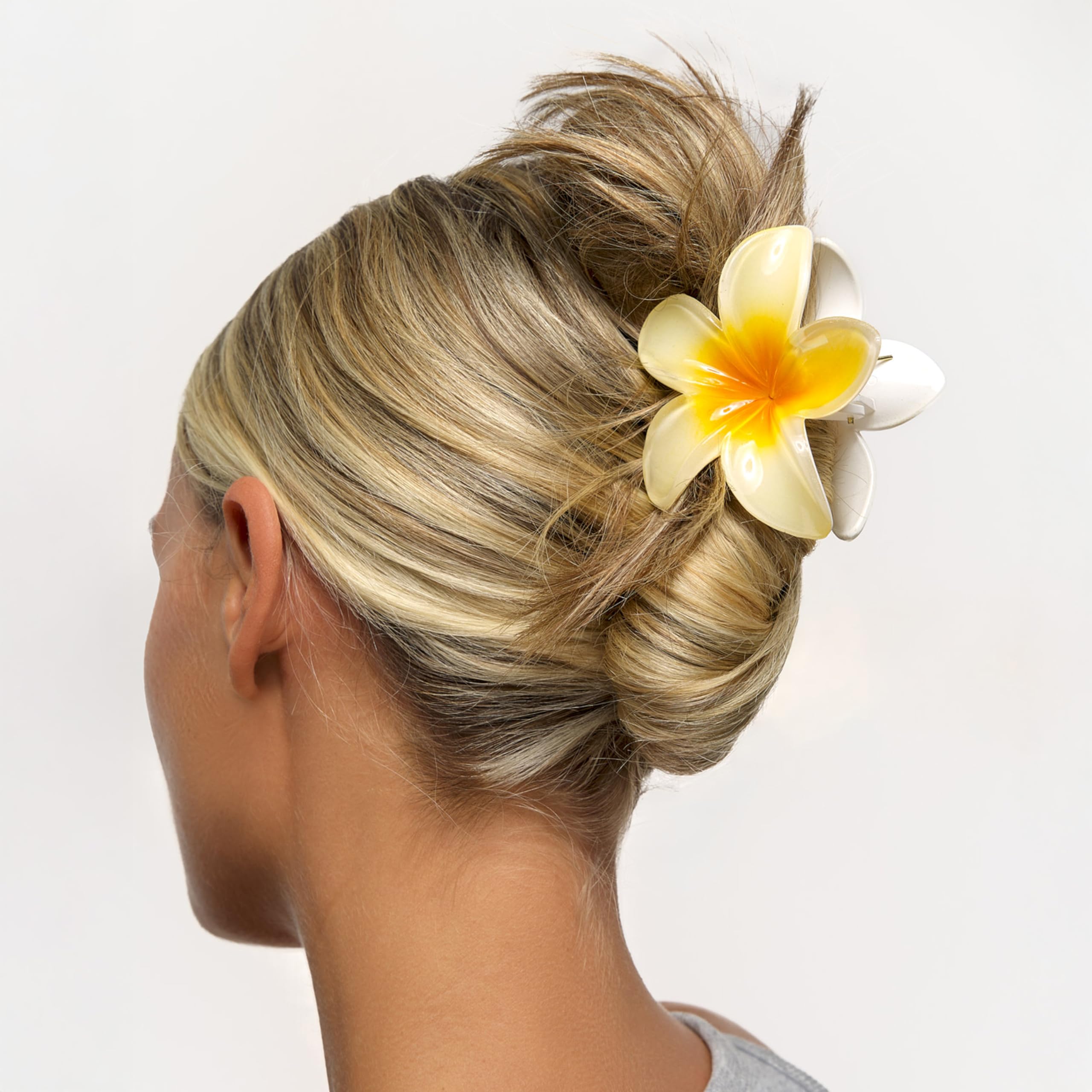 Brushworks Tropical Flower Claw Clips (3-Pack) – Glossy Floral Hair Clamps for All Hair Types 6