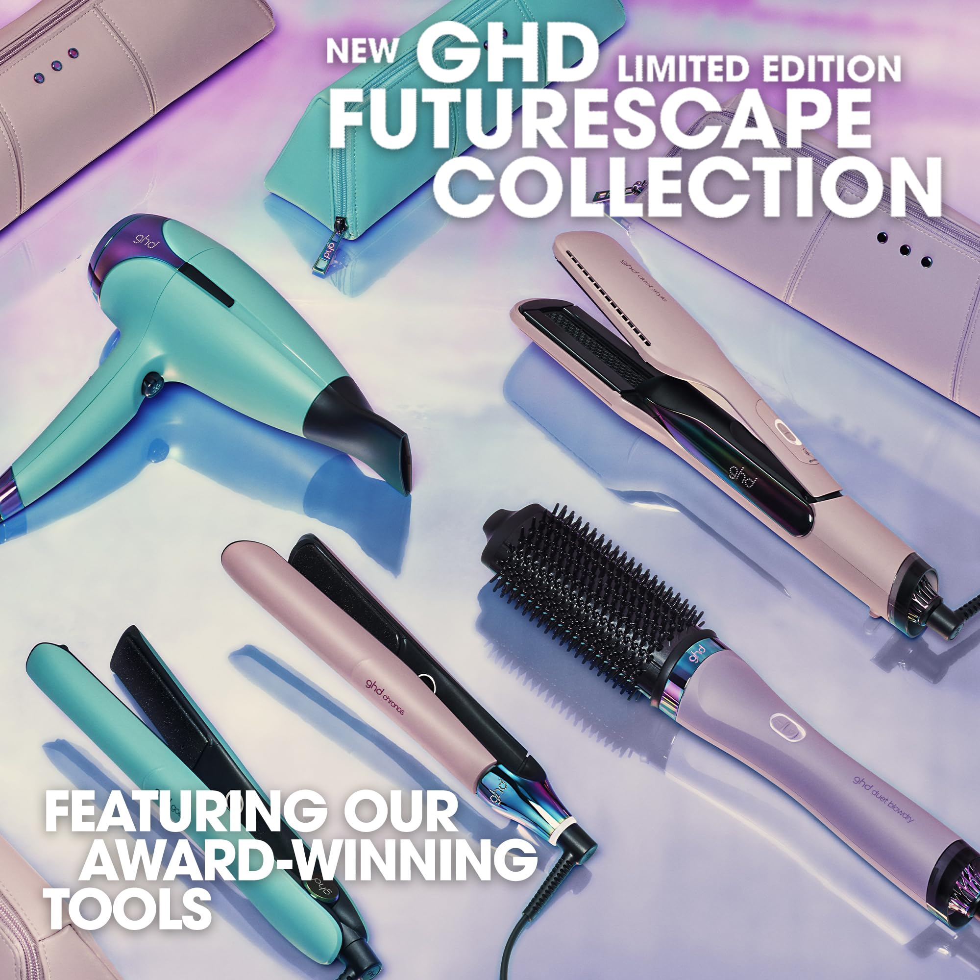 ghd Chronos Limited Edition Hair Straightener in Transcedent Pink with Bag & Mat 6