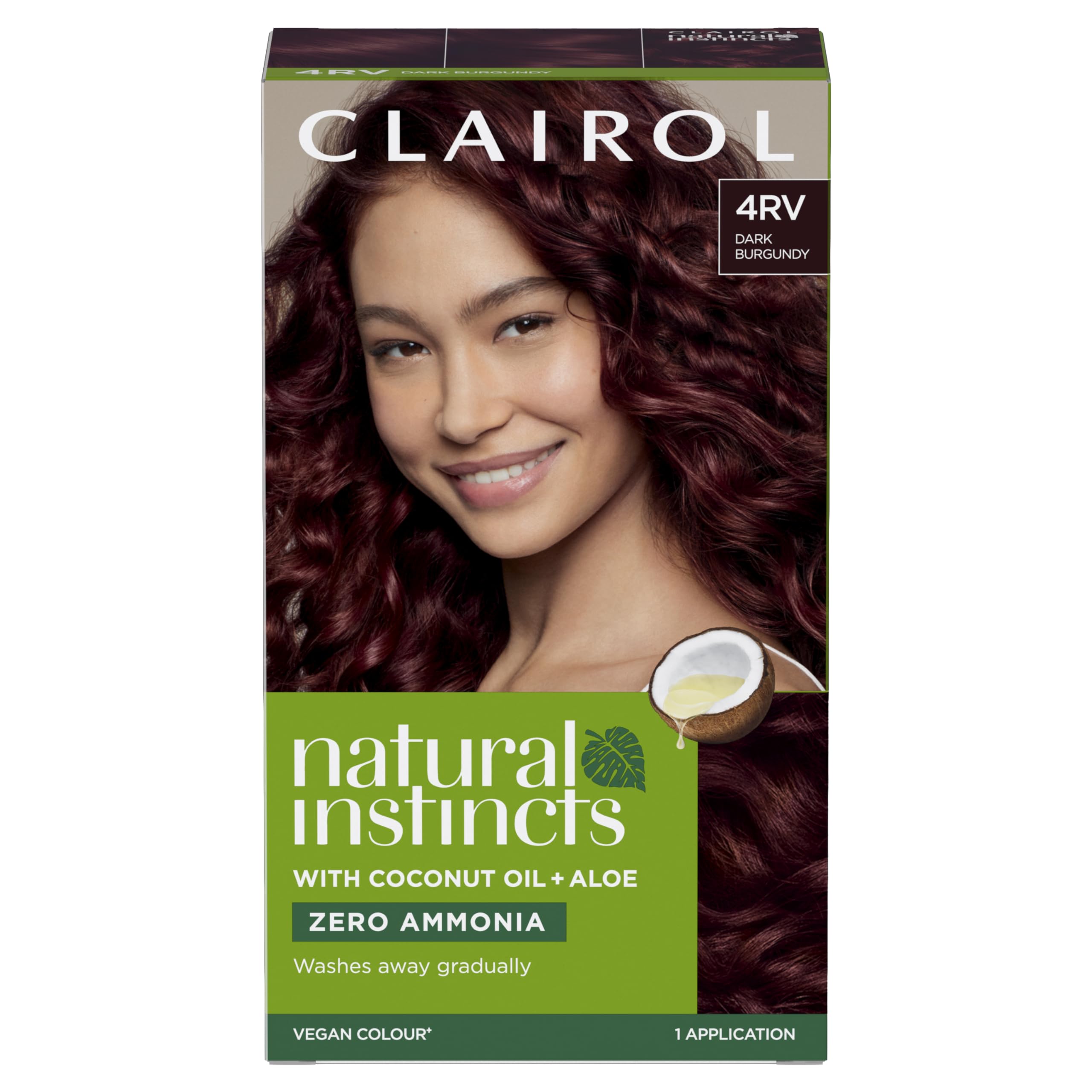 Clairol Natural Instincts Semi-Permanent Hair Dye - 4RV Dark Burgundy No Ammonia