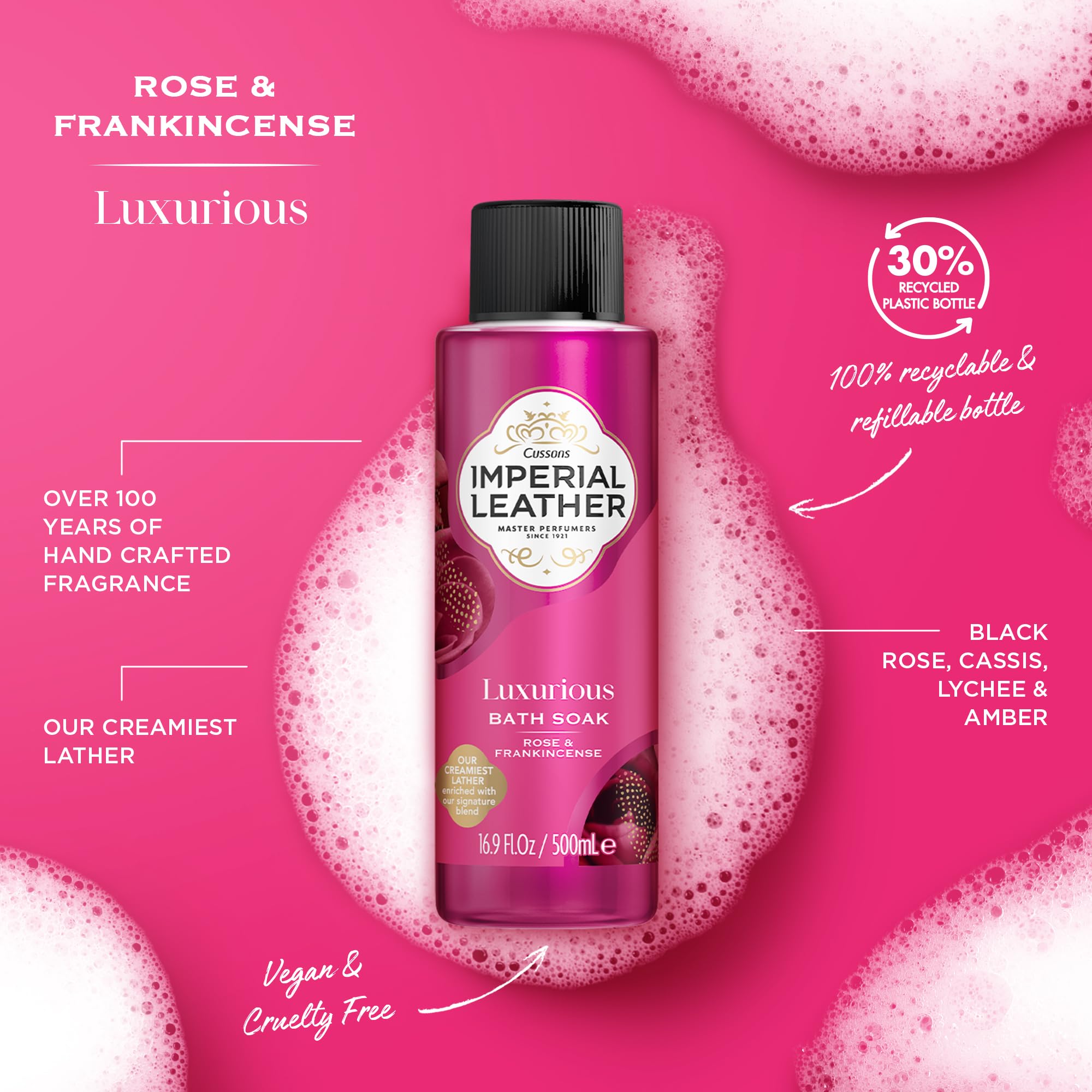 Imperial Leather Rose & Frankincense Luxurious Bath Soak Gel - 4 Pack Bulk Buy 3