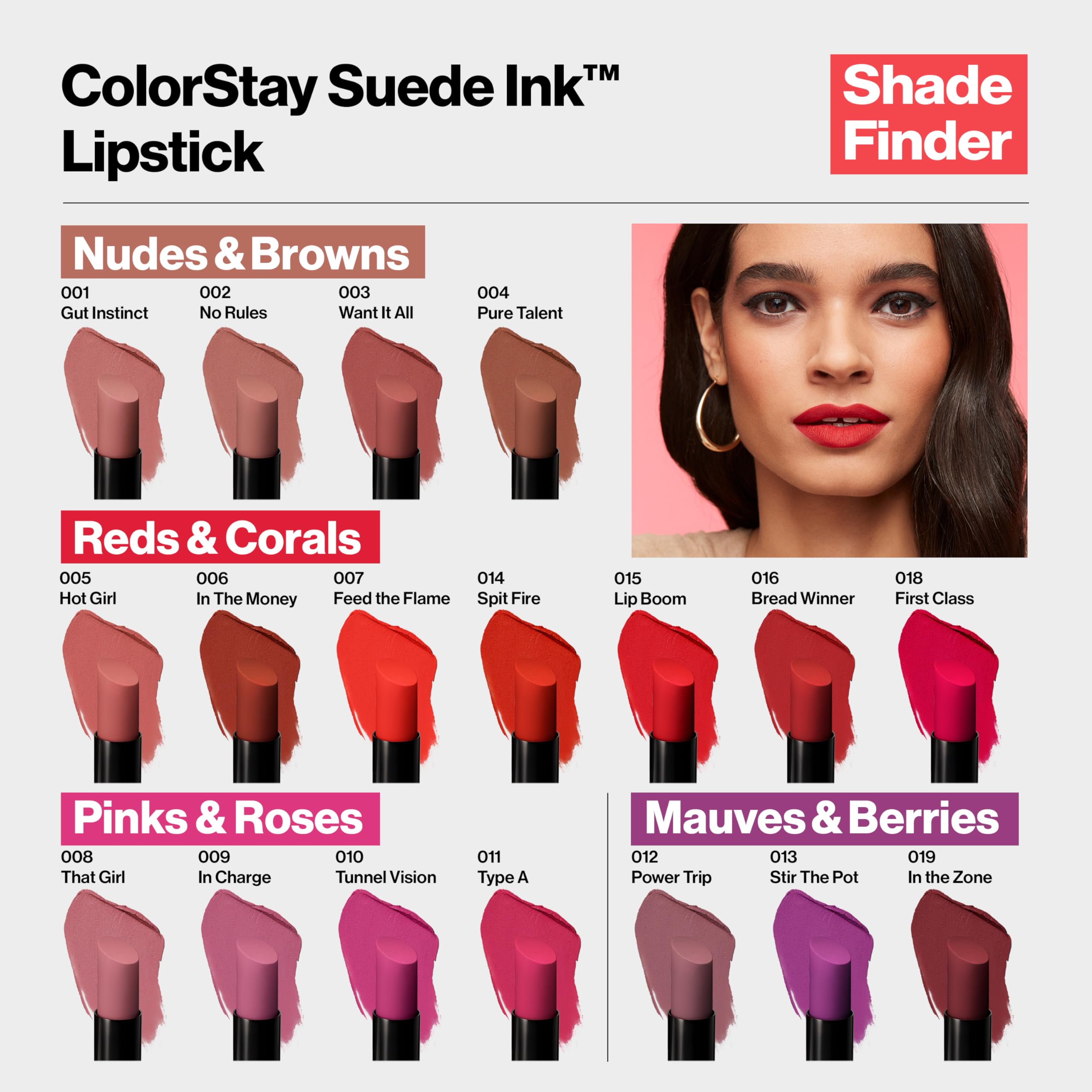 Revlon ColorStay Suede Ink Lipstick in Feed The Flame - 8HR No-Transfer Matte 5