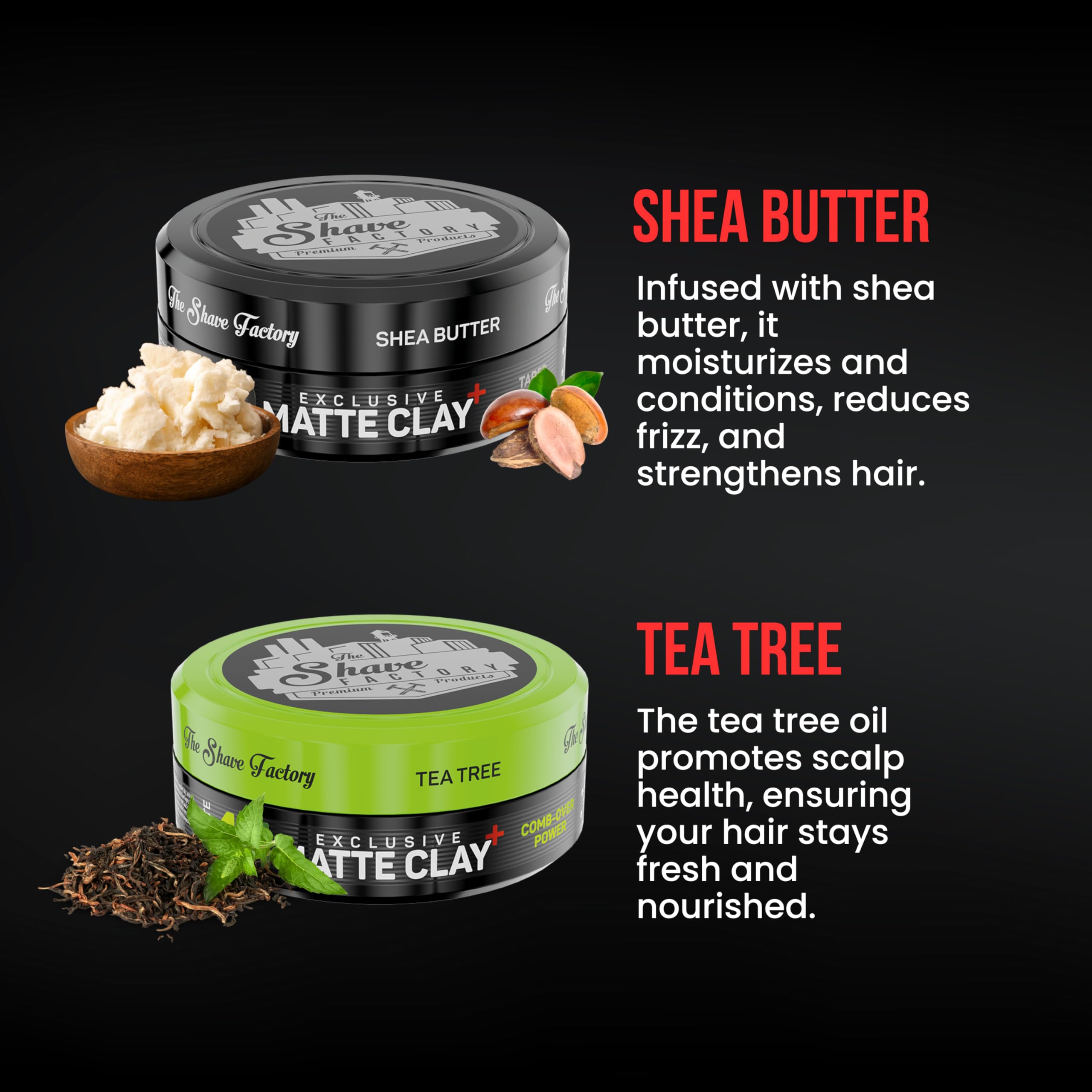 The Shave Factory Exclusive Matte Clay 150ml - 99 Taper De Luxe with Shea Butter 4