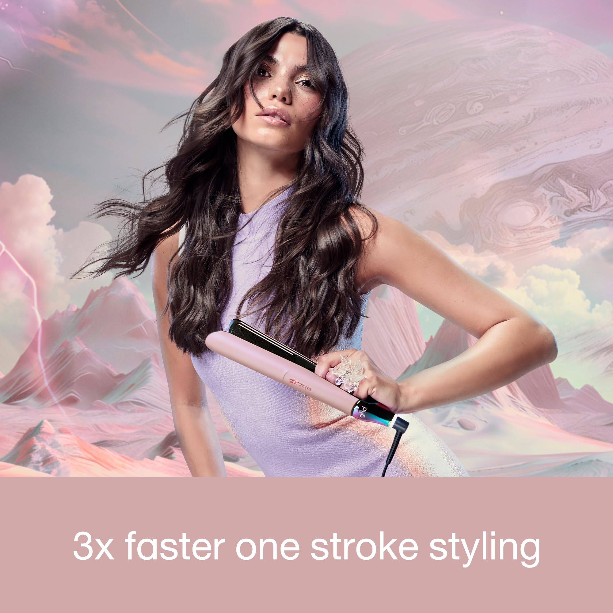 ghd Chronos Limited Edition Hair Straightener in Transcedent Pink with Bag & Mat 4