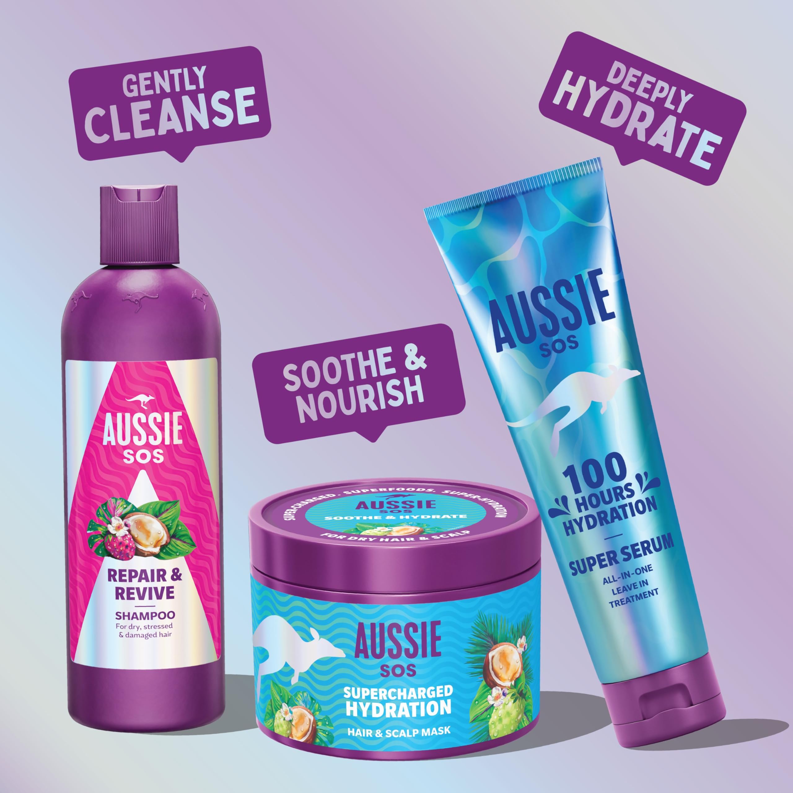 Aussie SOS Supercharged Hydration Scalp & Hair Mask for Dryness, 100 Hours Hydration, 500ml 9