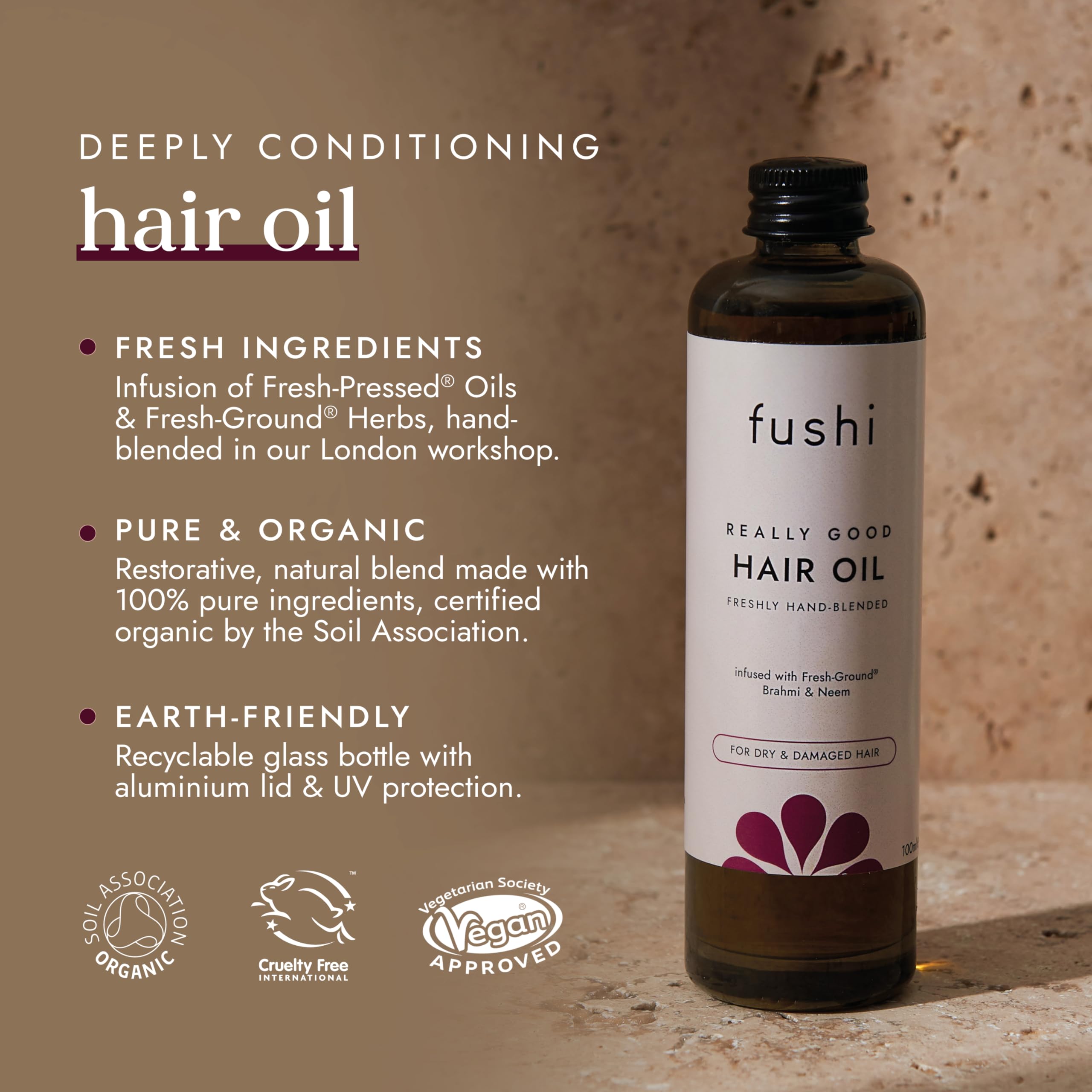 Fushi Really Good Hair Oil 100 ml with Brahmi, Argan, Coconut & Avocado Oils 5