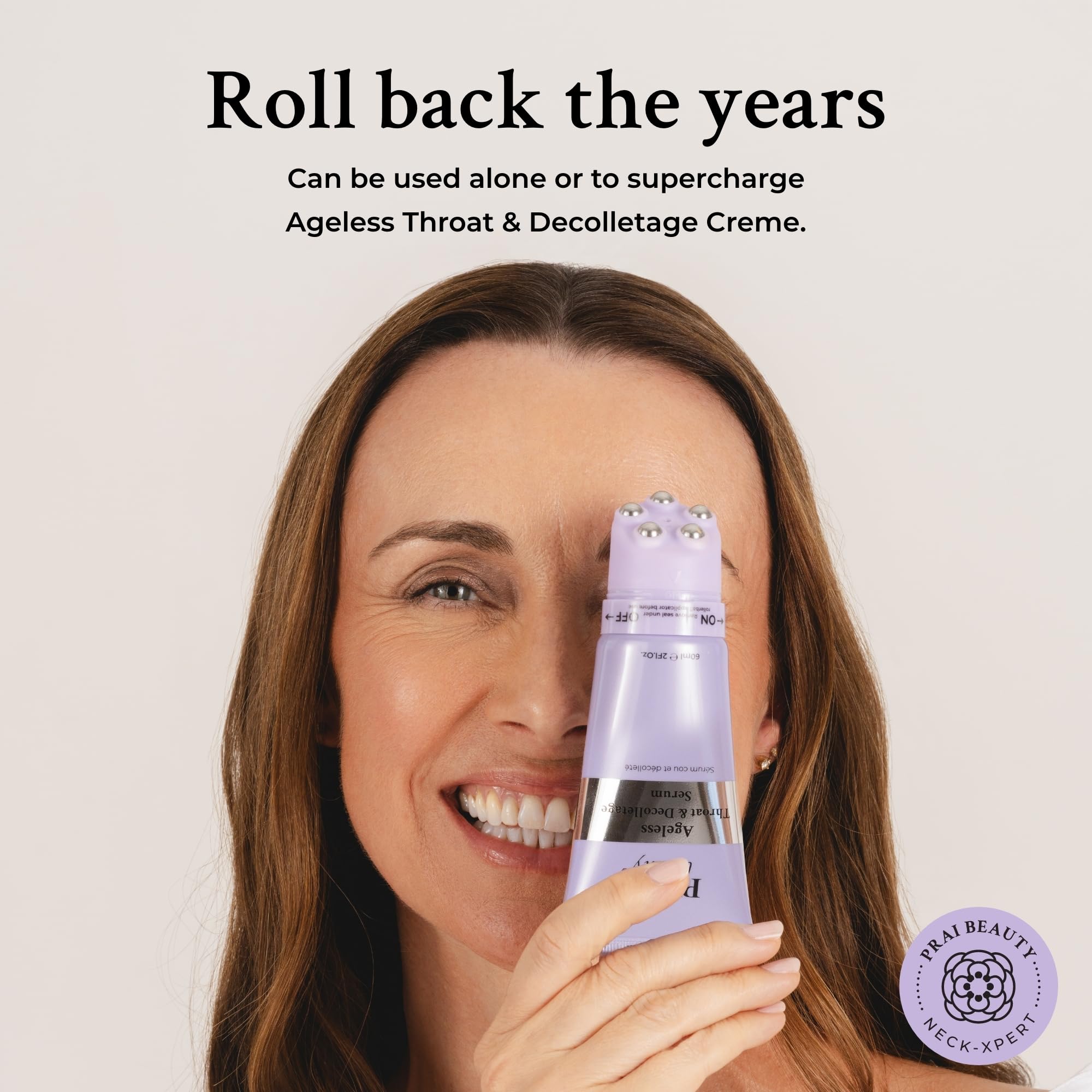 PRAI Ageless Throat & Decolletage Serum 60ml with Rollerball Applicator 6