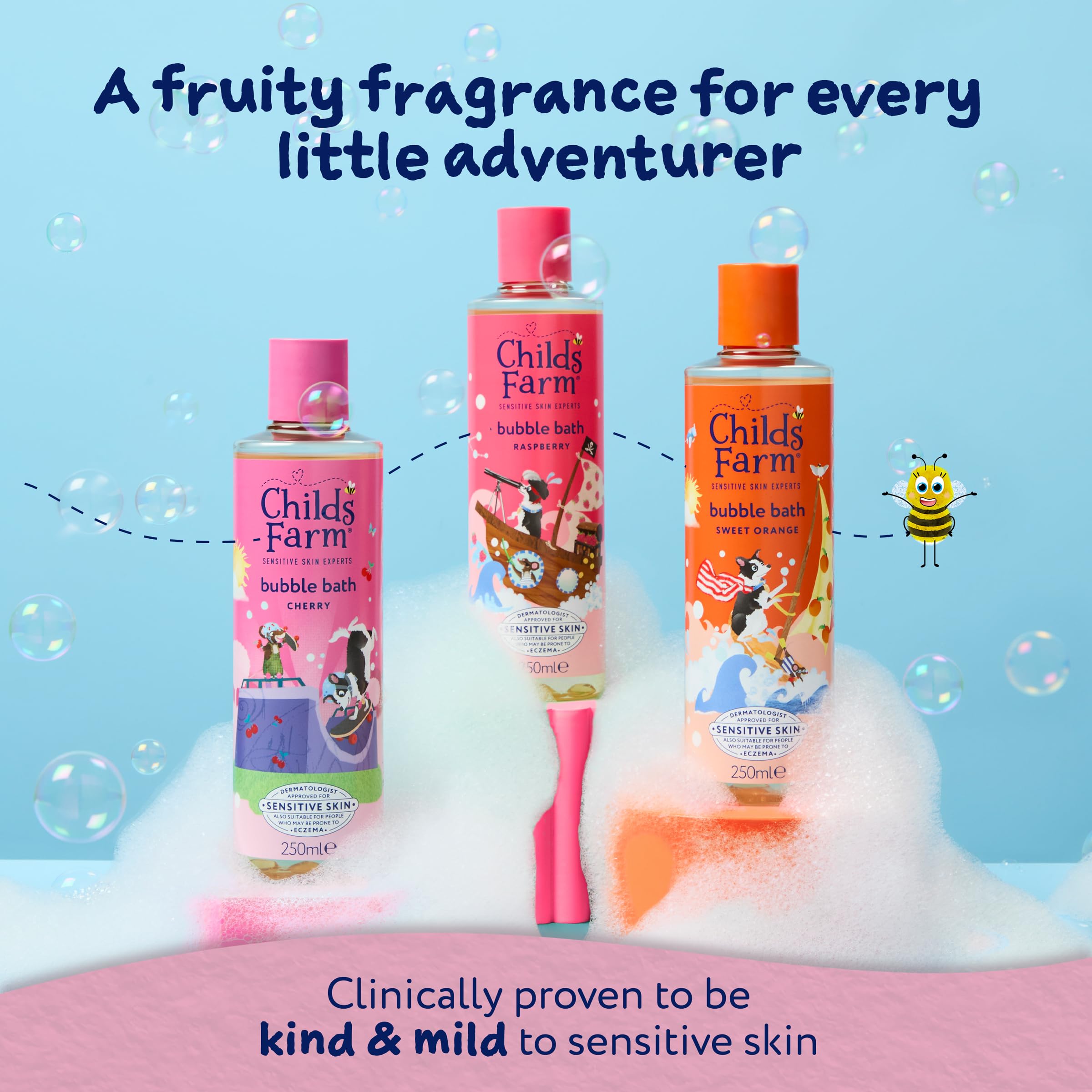 Childs Farm Kids Cherry Bubble Bath | Sulfate-Free & Kind to Sensitive Skin 6