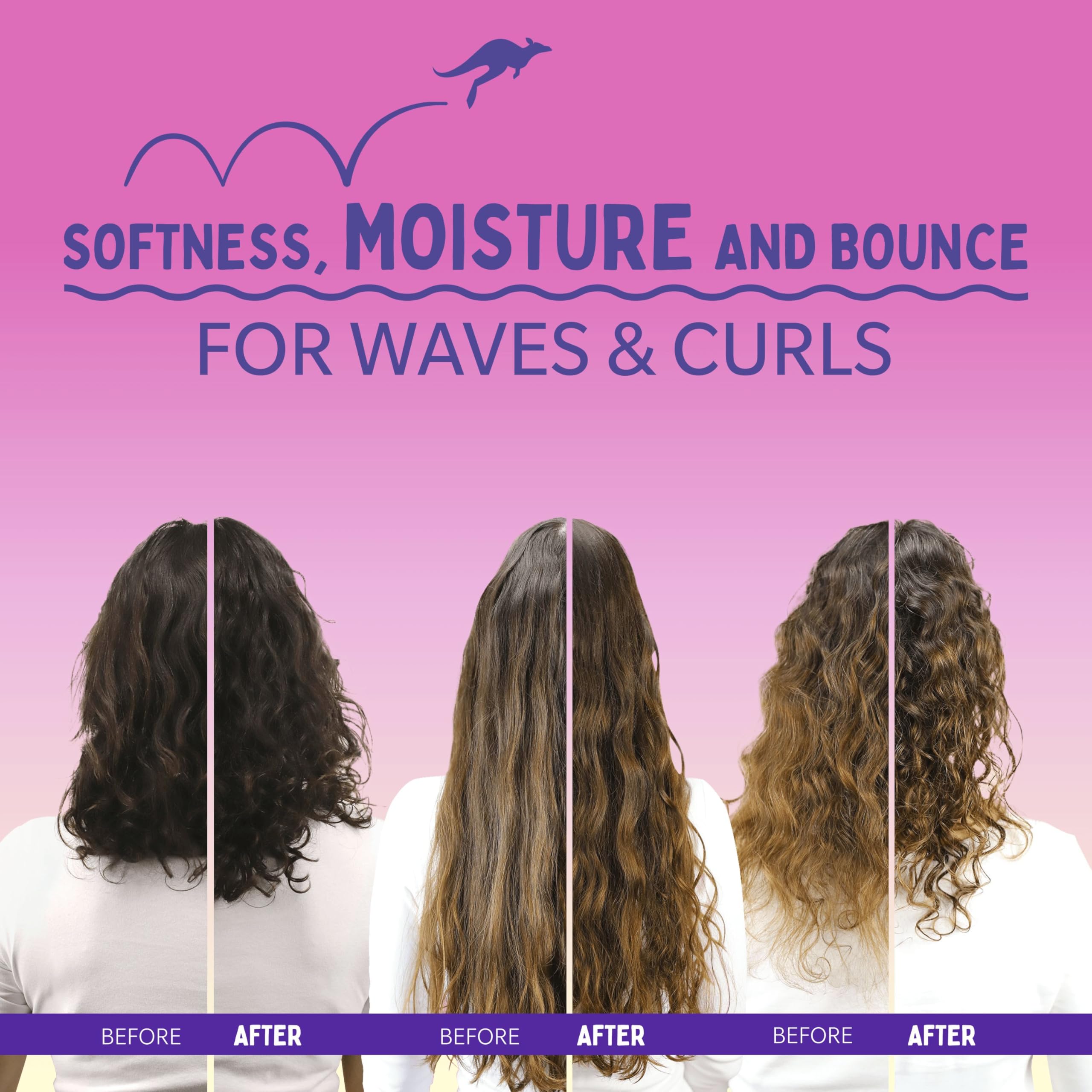 Aussie Bouncy Curls Silicone-Free Shampoo for Wavy & Curly Hair, 1L 3